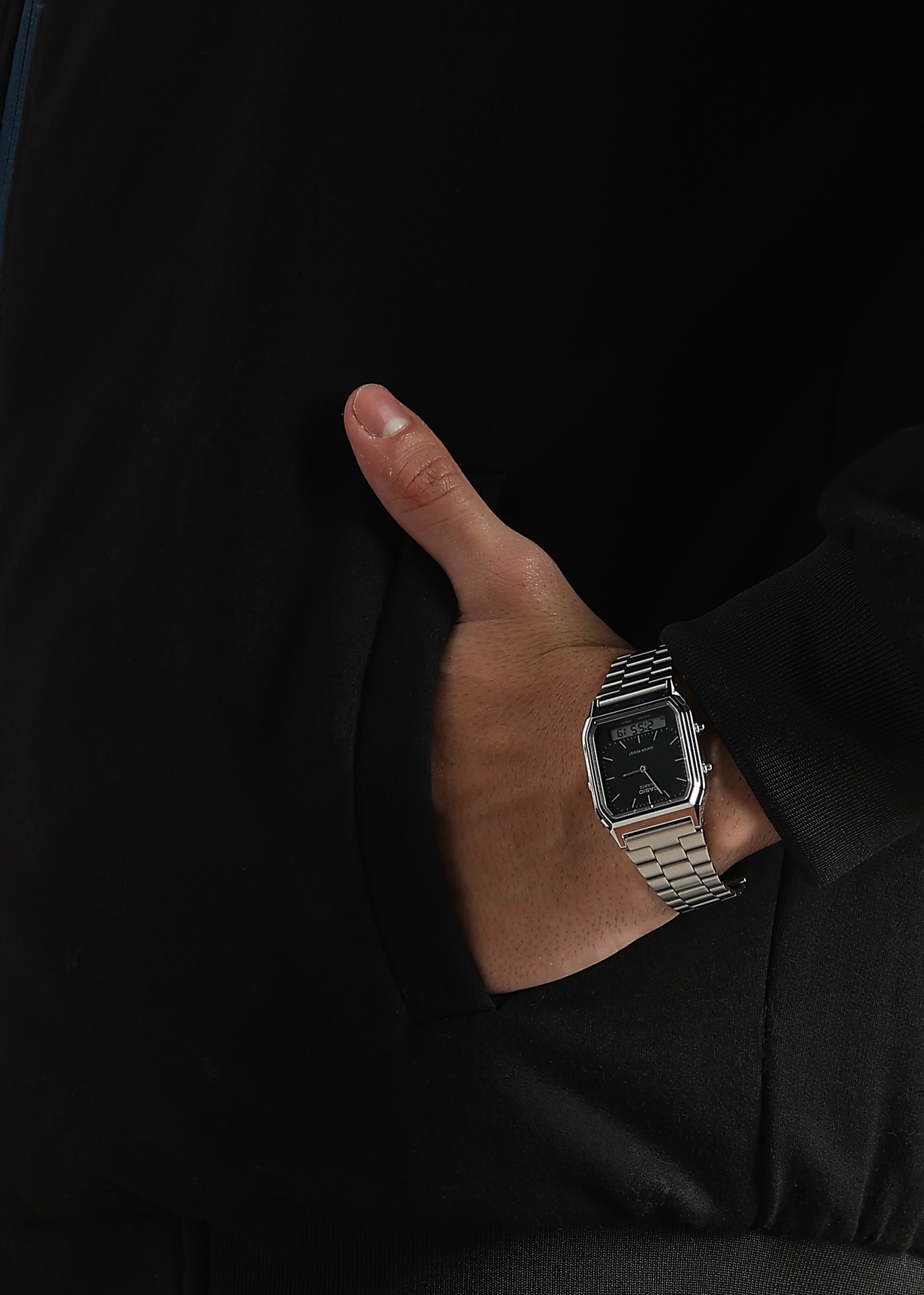 DENIM SOLID REVERSIBLE WITH SWEAT SHIRT INSIDE