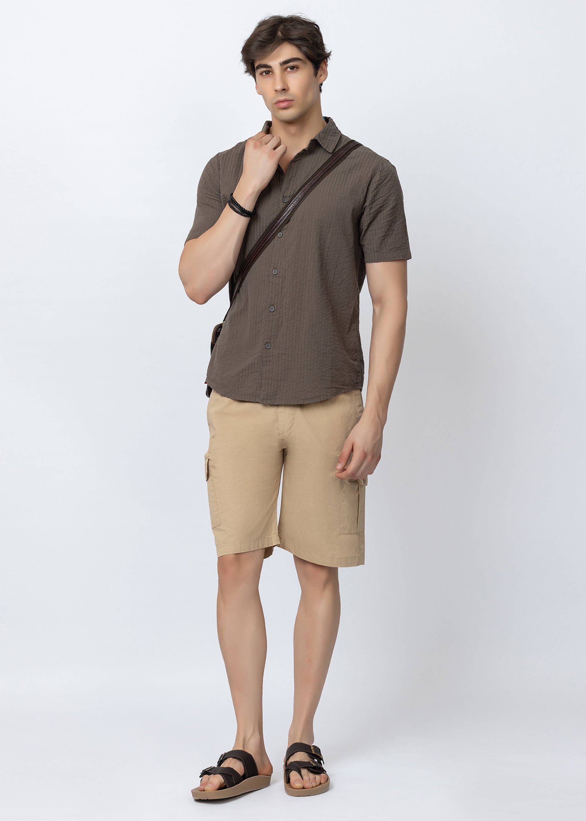 FAWN SOLID COTTON UTILITY SHORTS