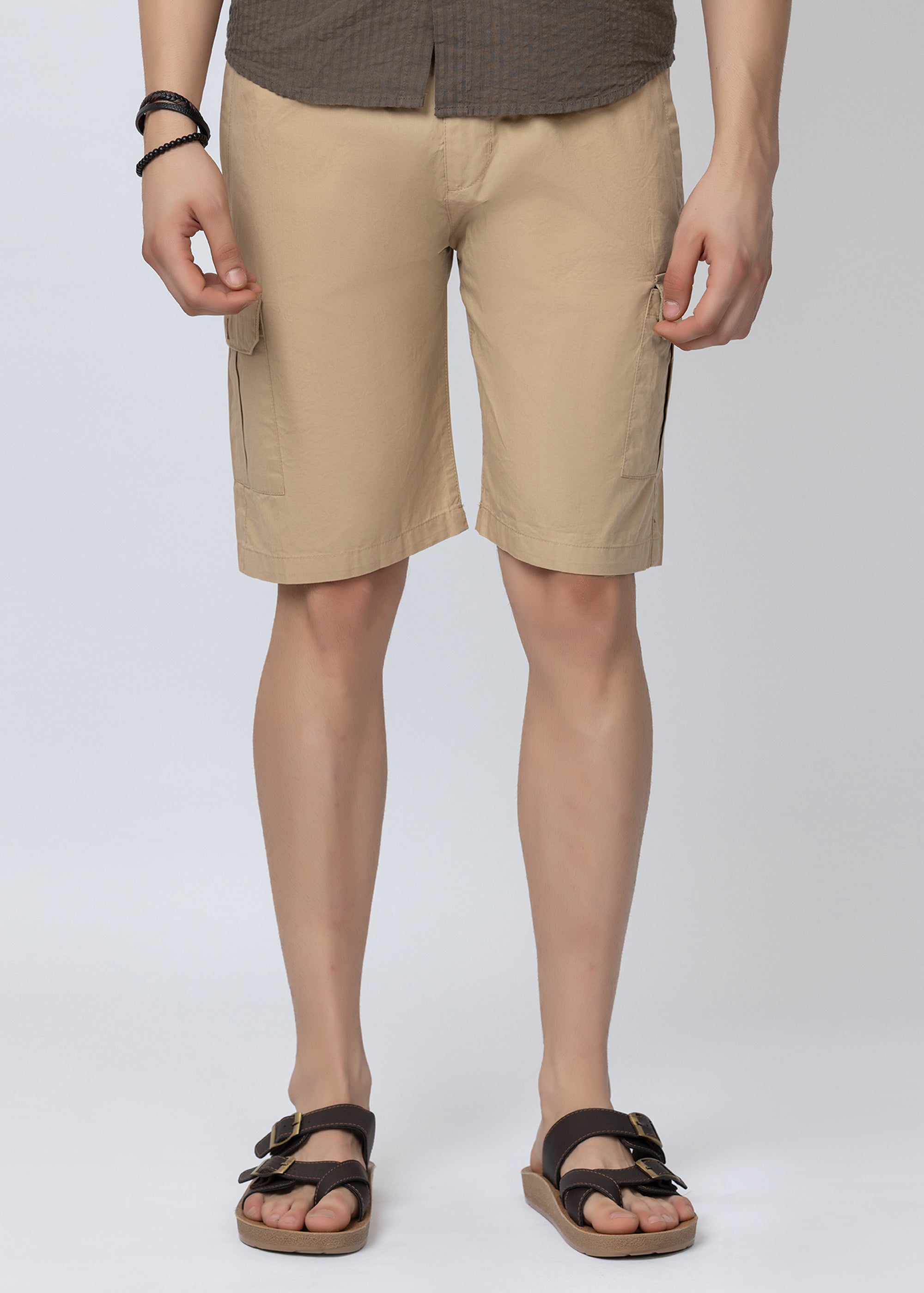 FAWN SOLID COTTON UTILITY SHORTS