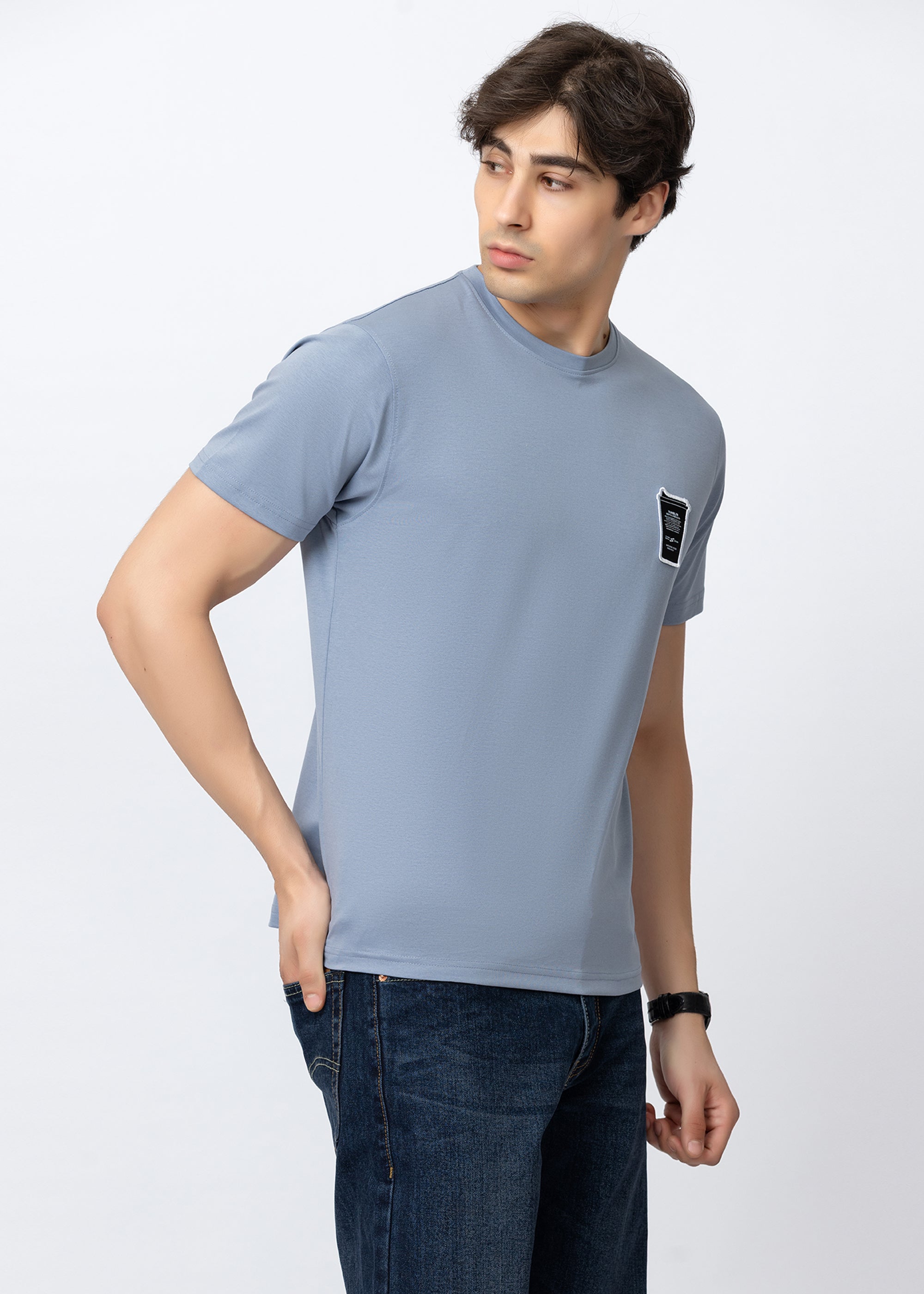 SKY COTTON RICH CREW NECK T-SHIRT