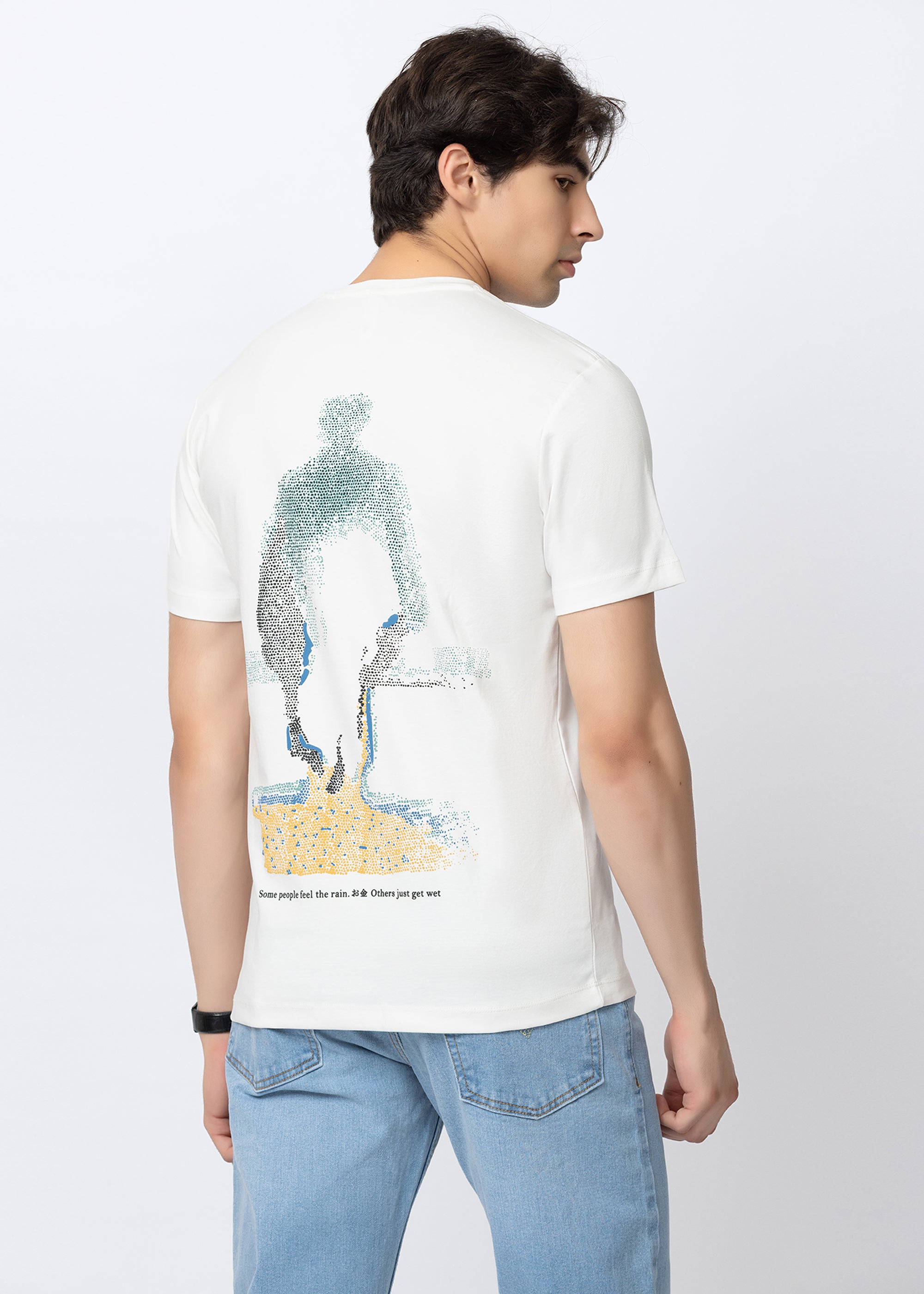 White Graphic Crew Neck T-Shirt
