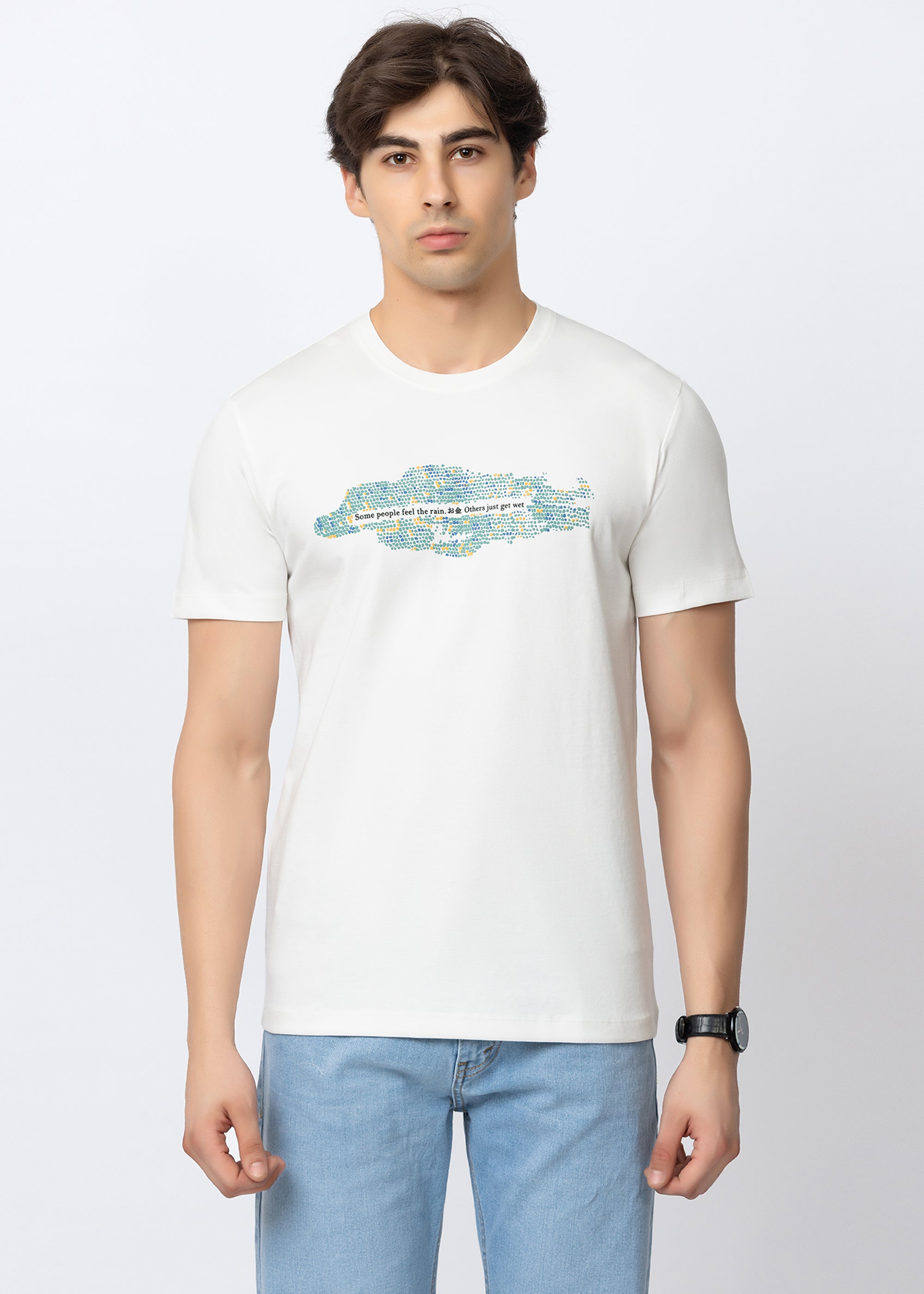 White Graphic Crew Neck T-Shirt
