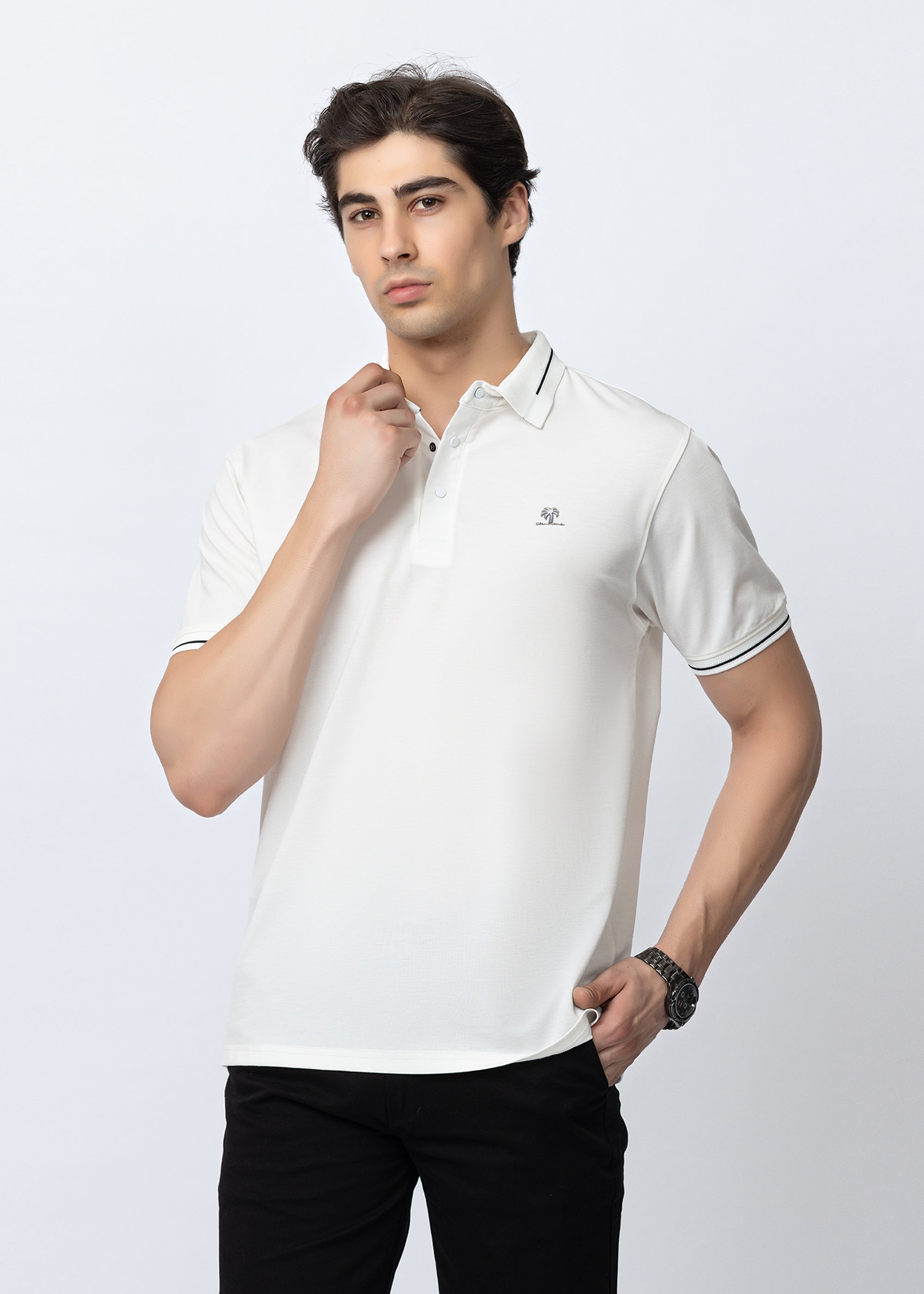 White Classic Polo T-Shirt