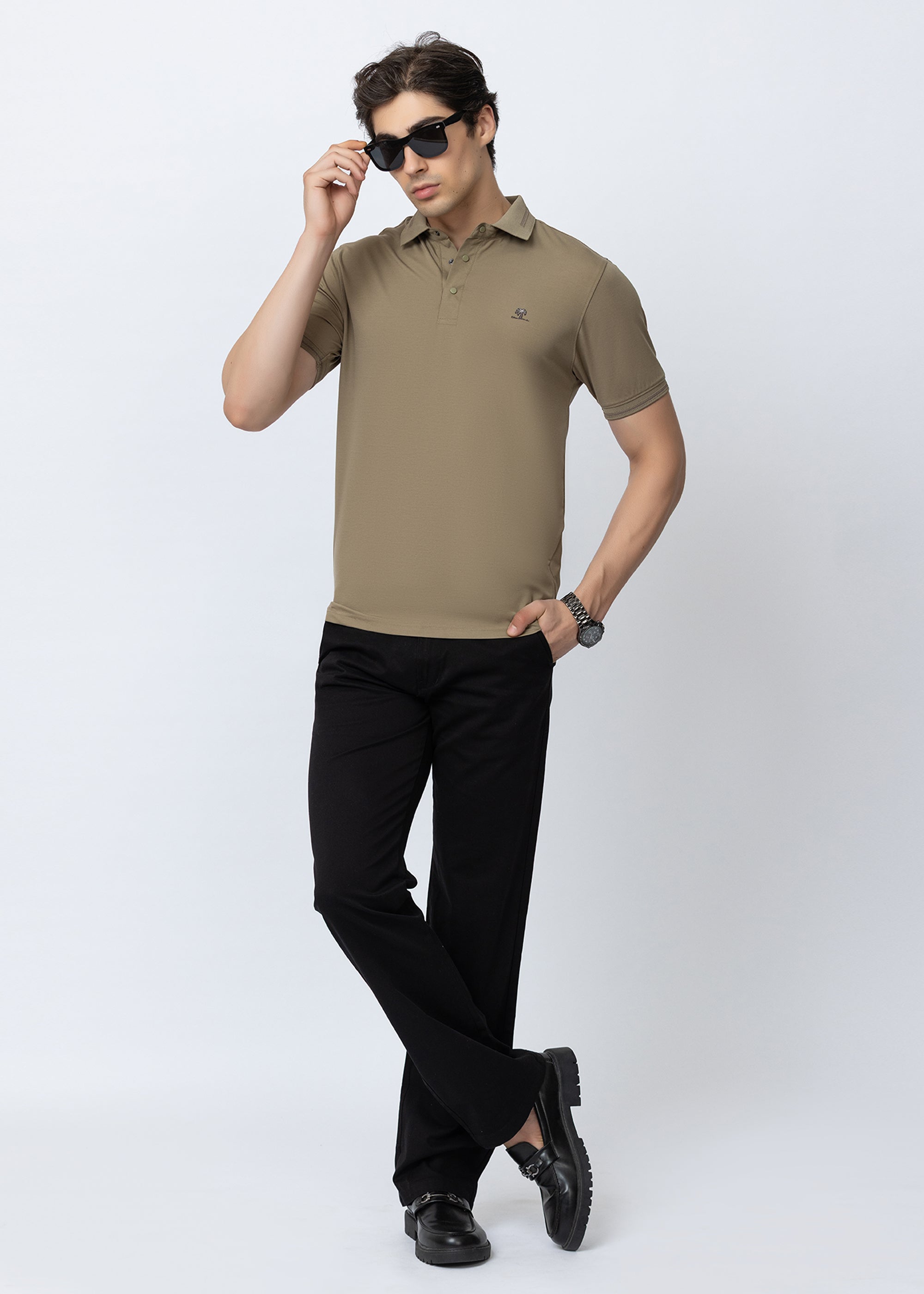 Beige Classic Polo T-Shirt