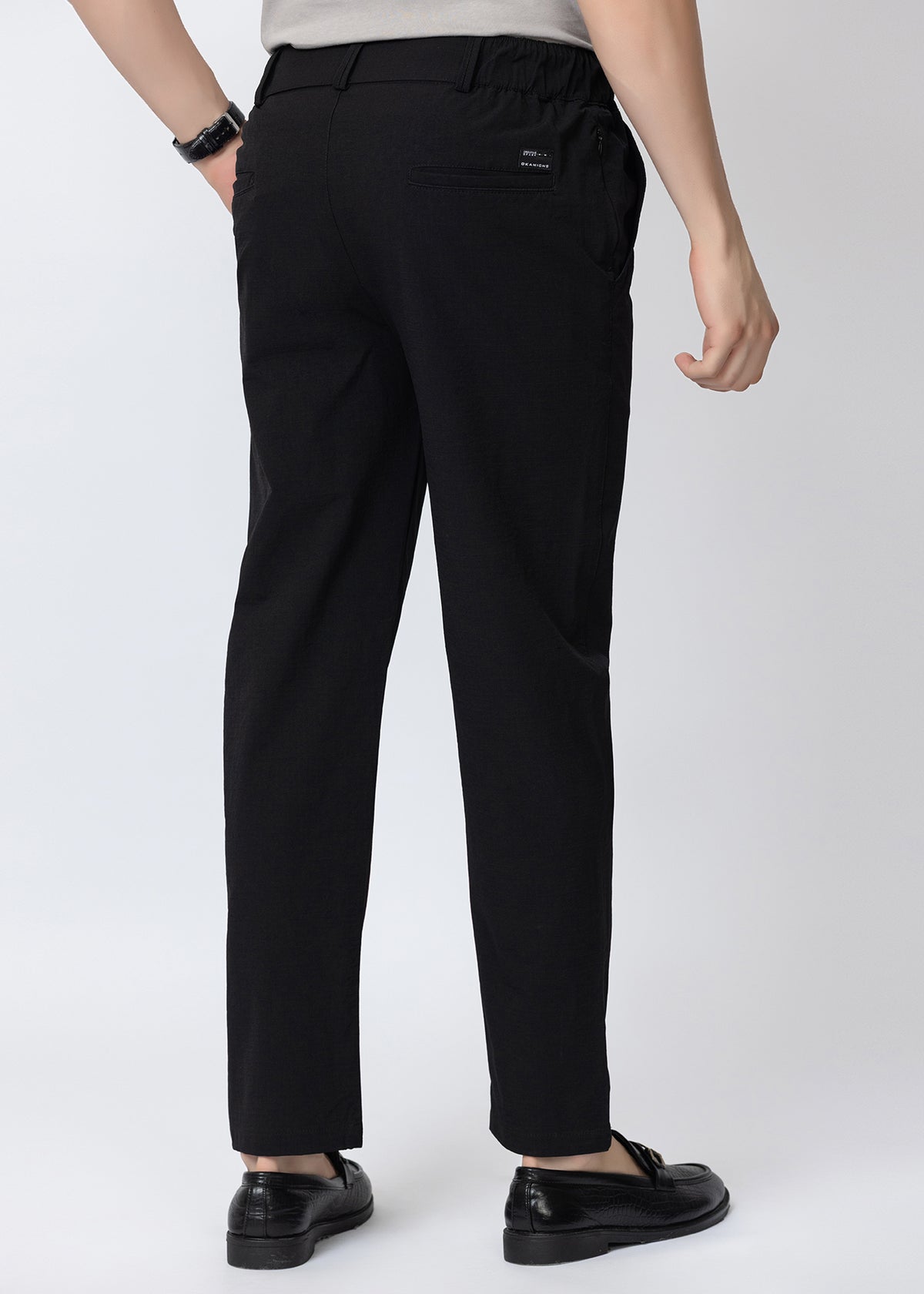 BLACK COMFORT FIT PANT