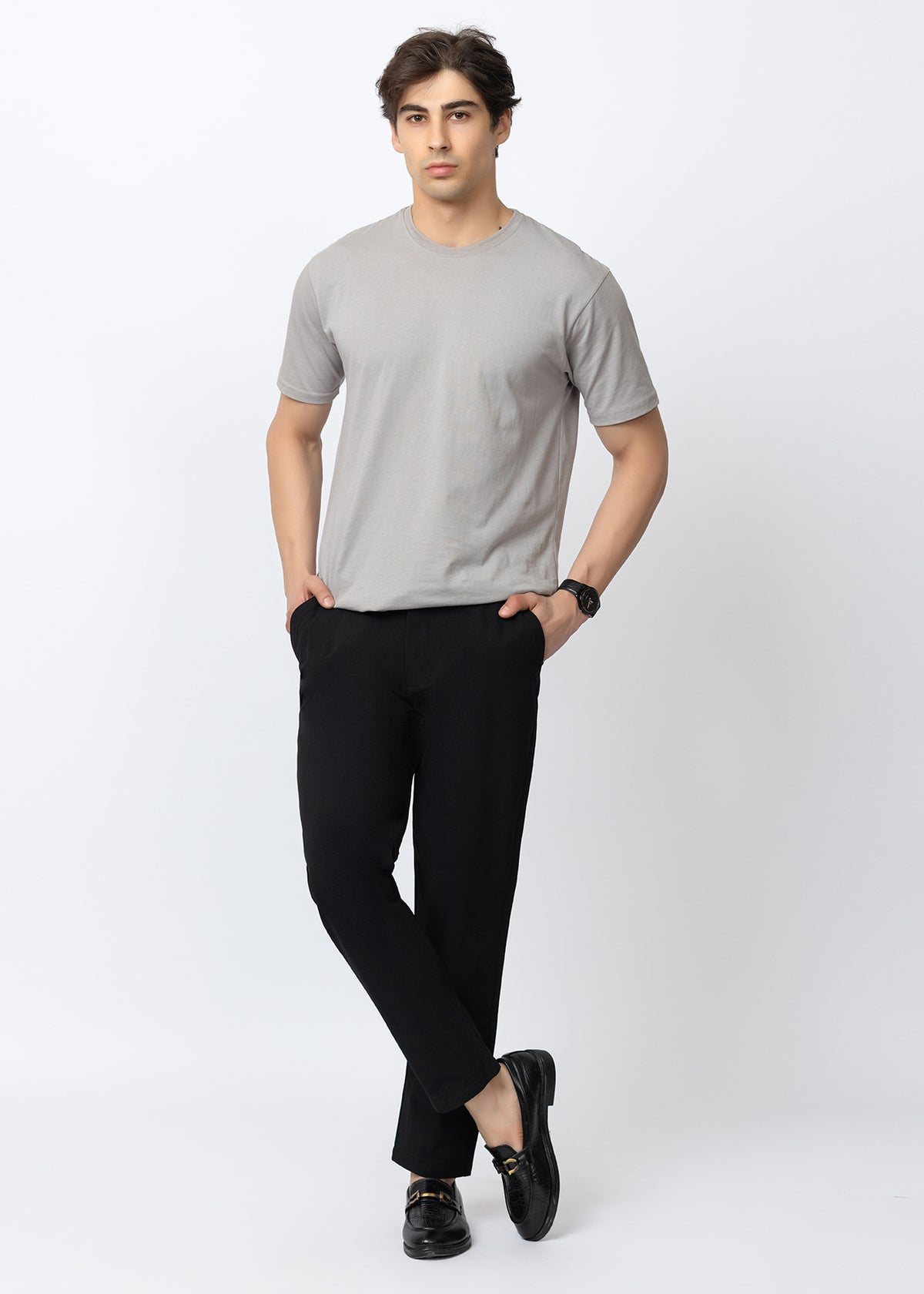 BLACK COMFORT FIT PANT