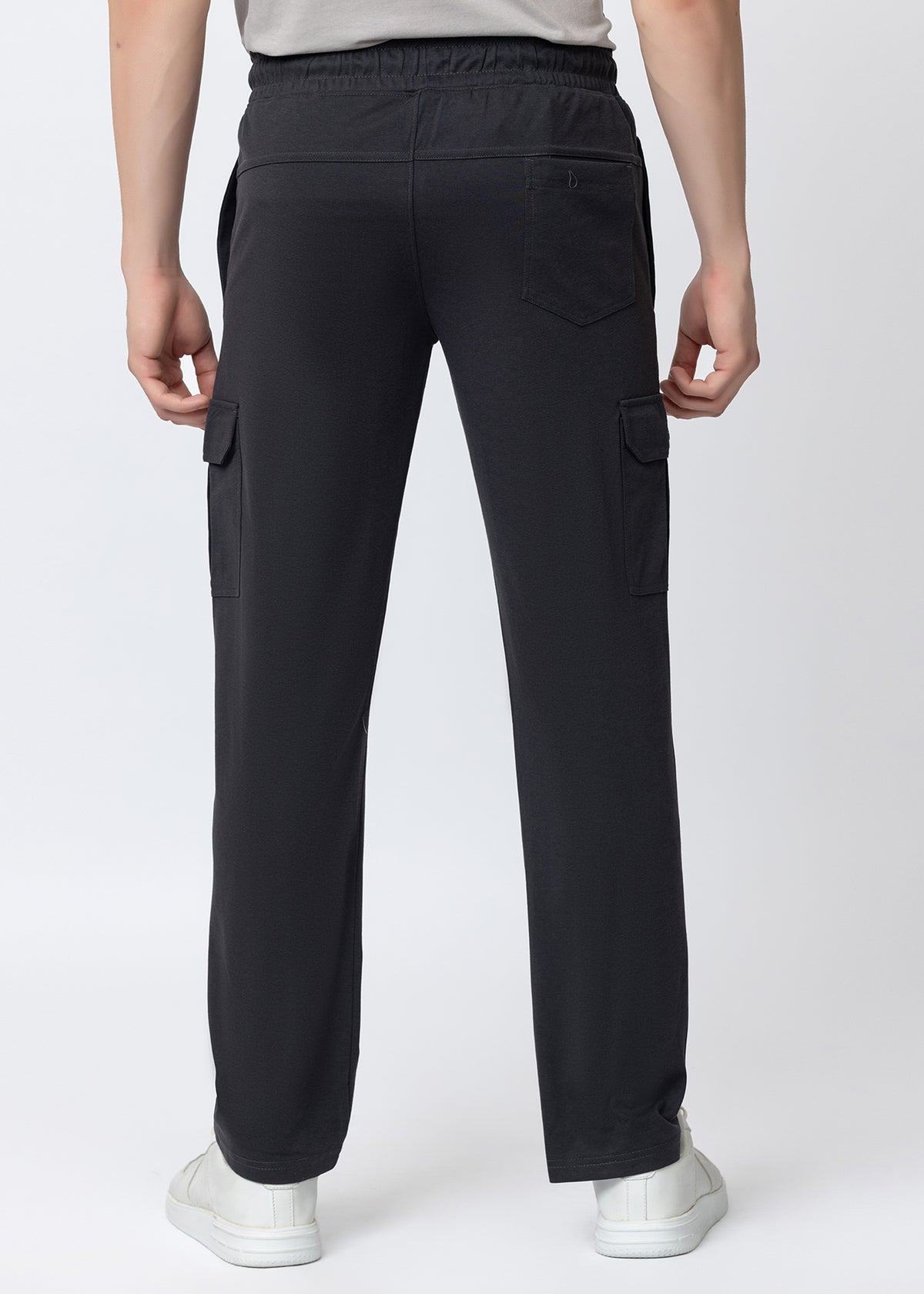 GREY COTTON WASHED CARGO PANT