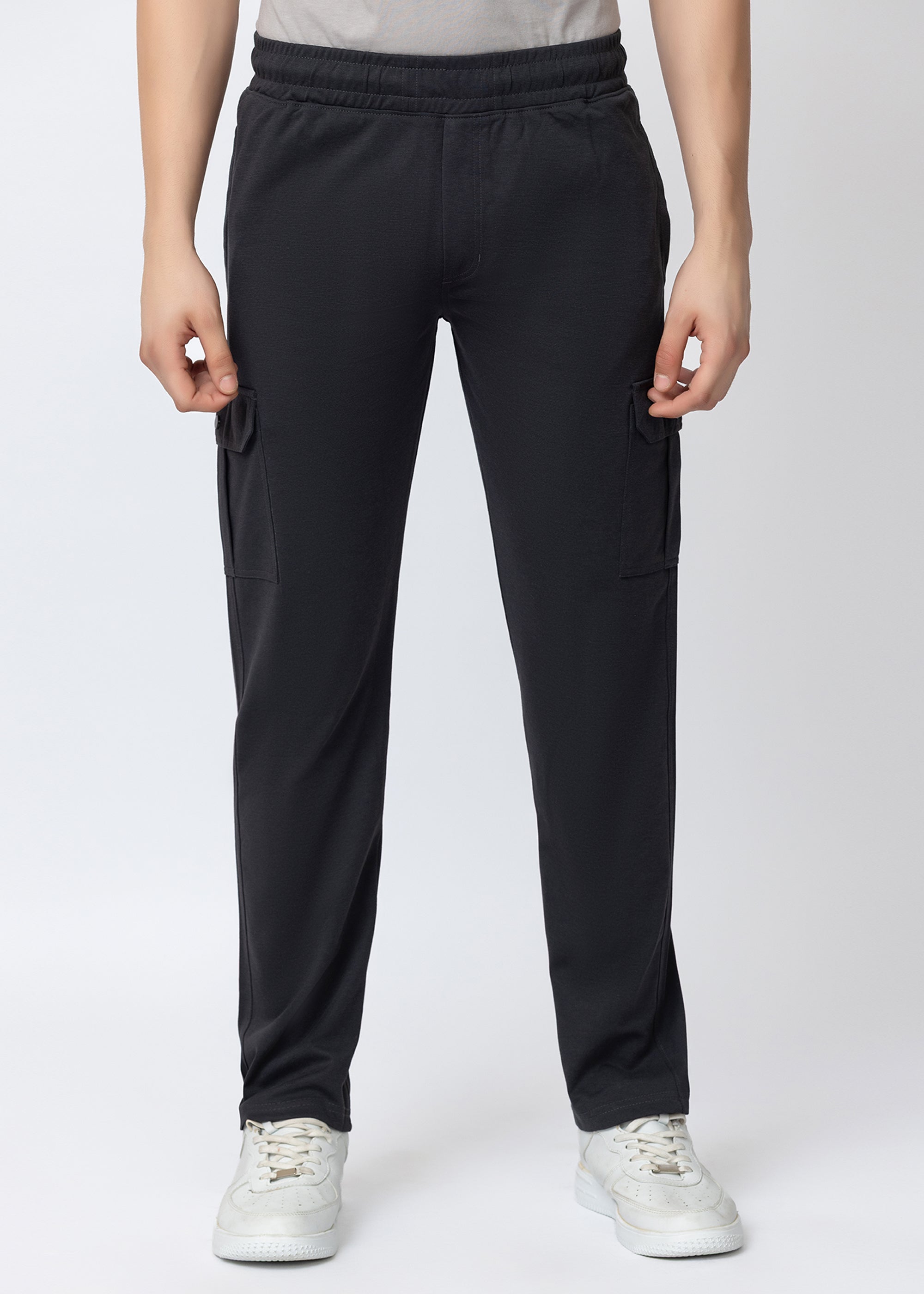 GREY COTTON WASHED CARGO PANT