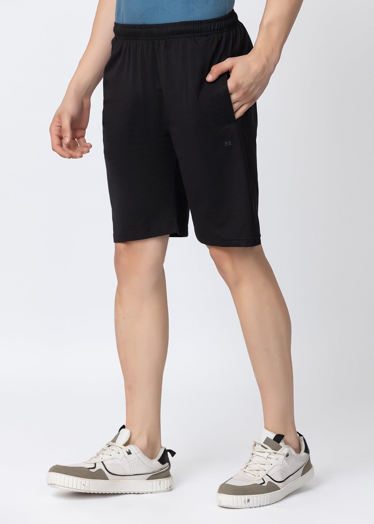 Black cotton shorts