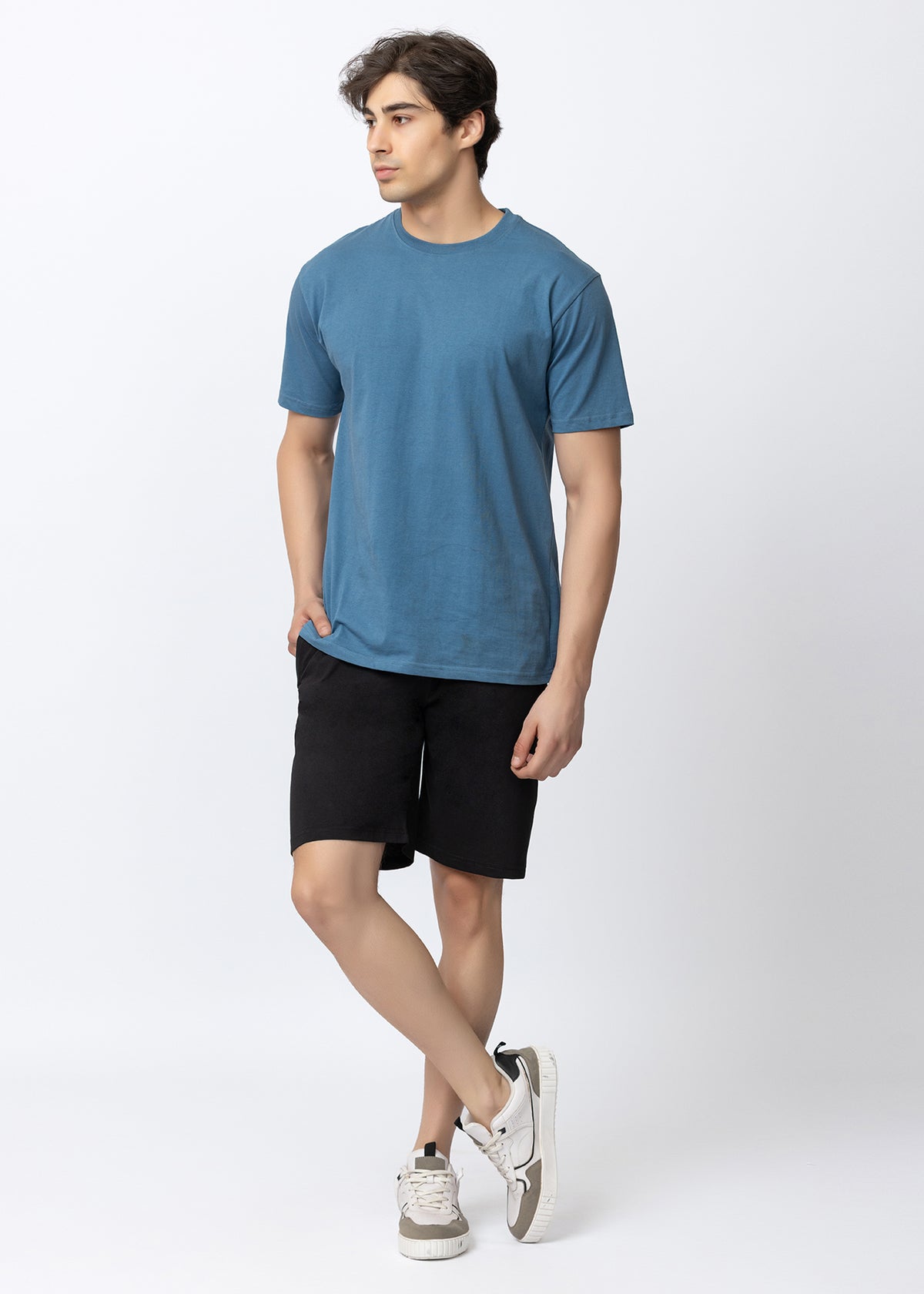 Black cotton shorts