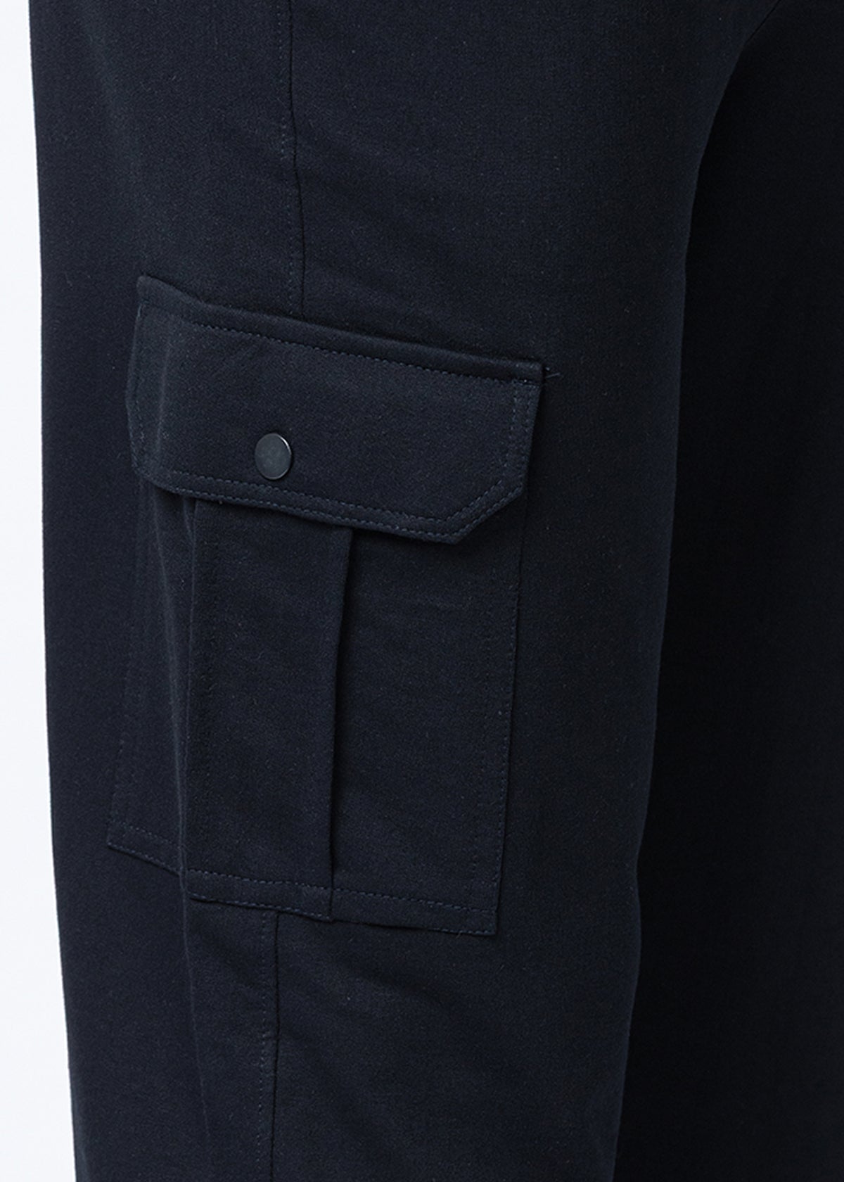 NAVY COMFORT FIT KNITTED CARGO PANT