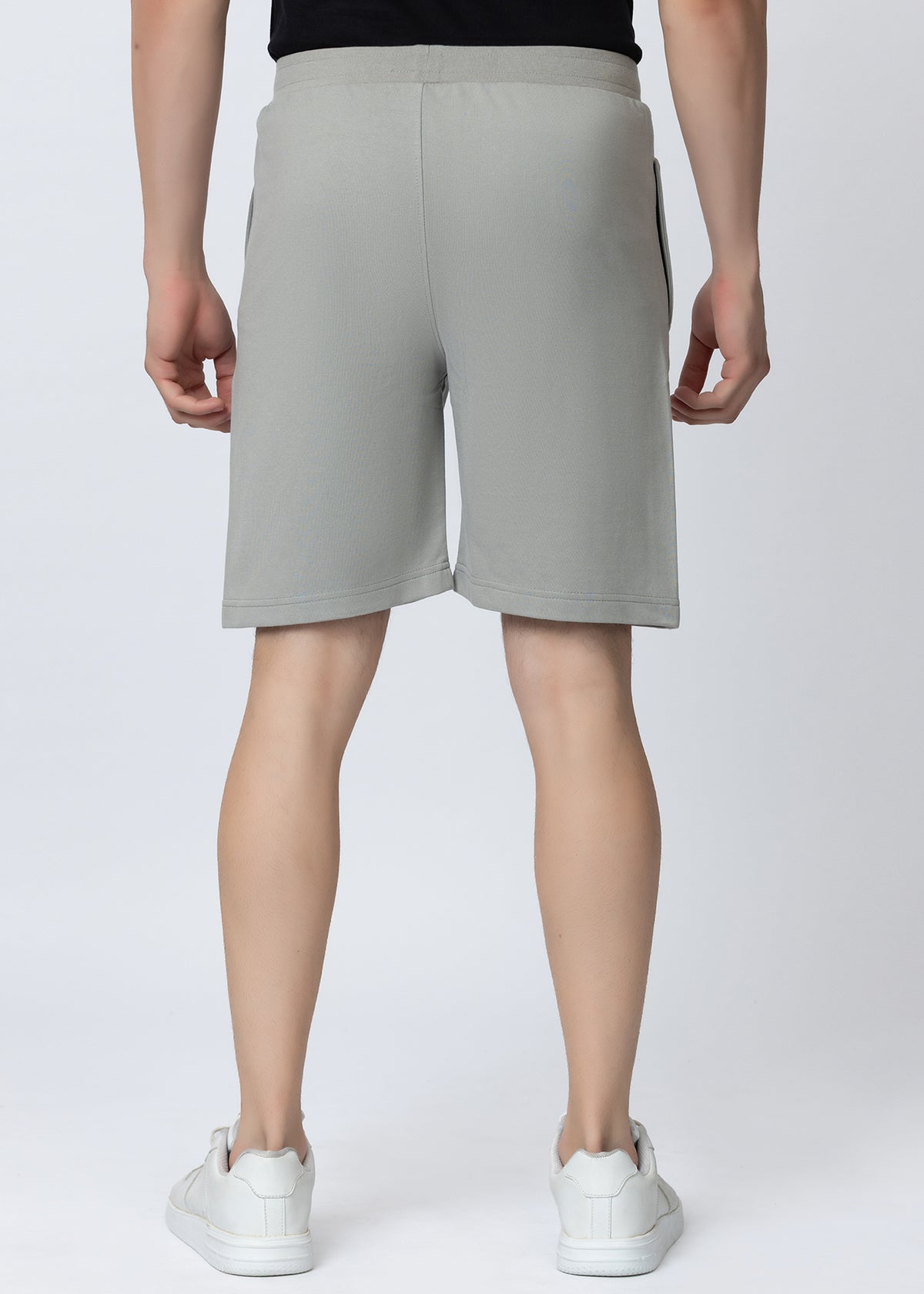 grey cotton shorts