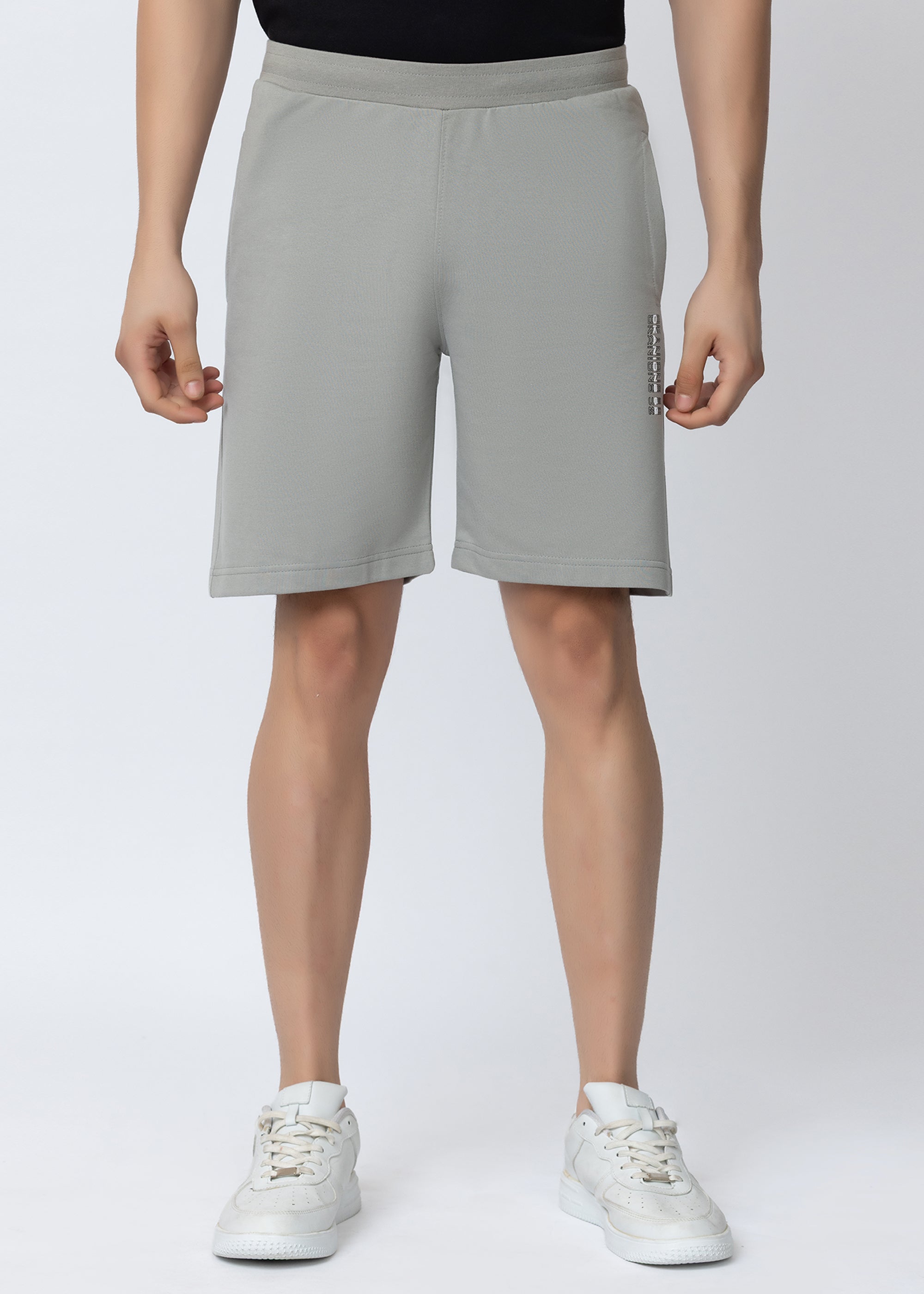 grey cotton shorts