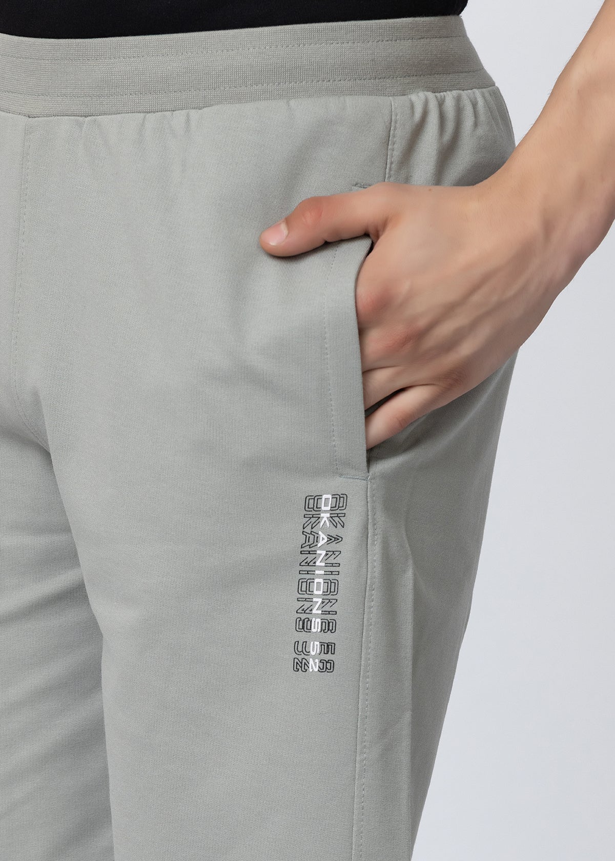 grey cotton shorts