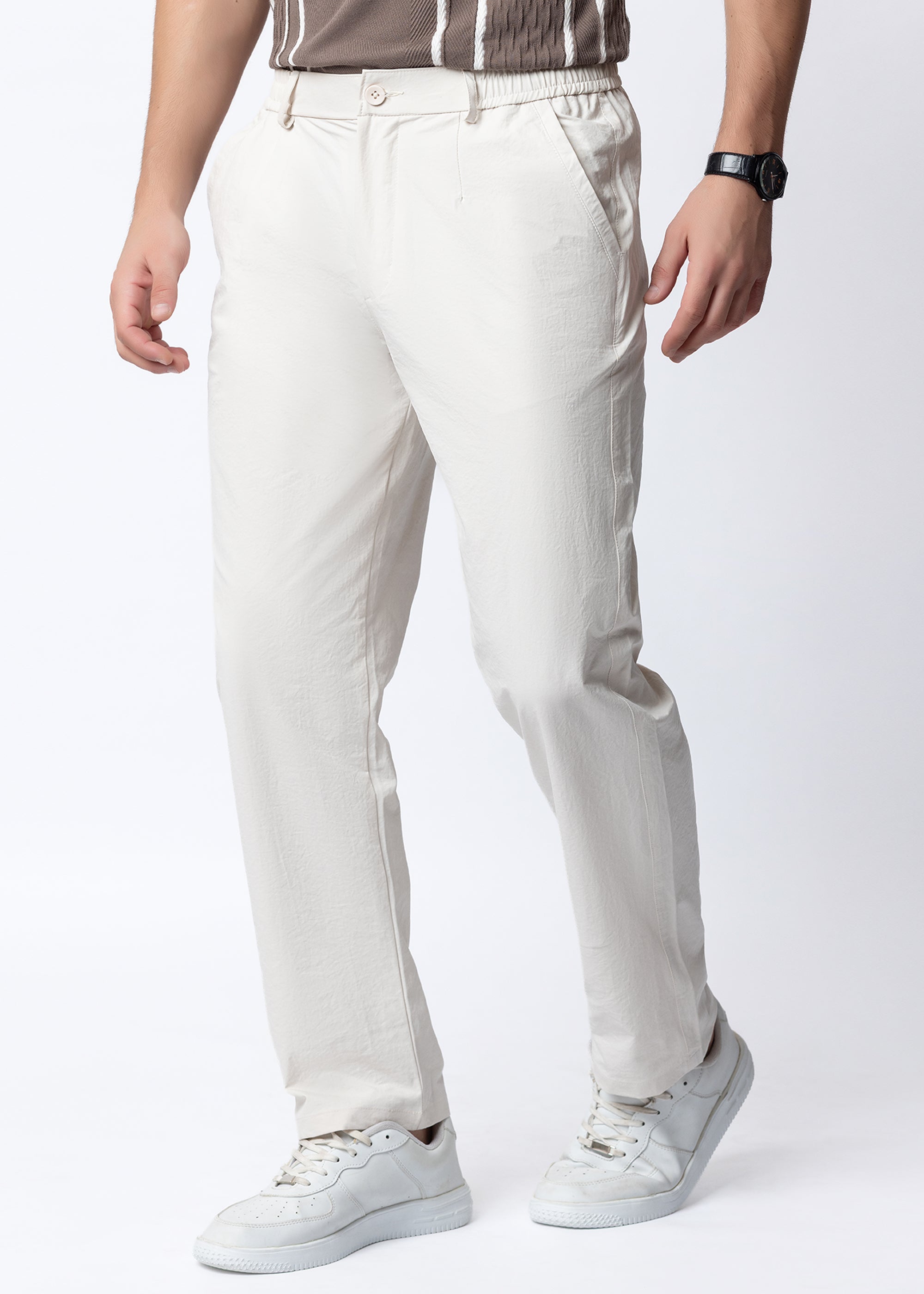 OFF WHITE PREMIUM NYLON ELASTANE PANT
