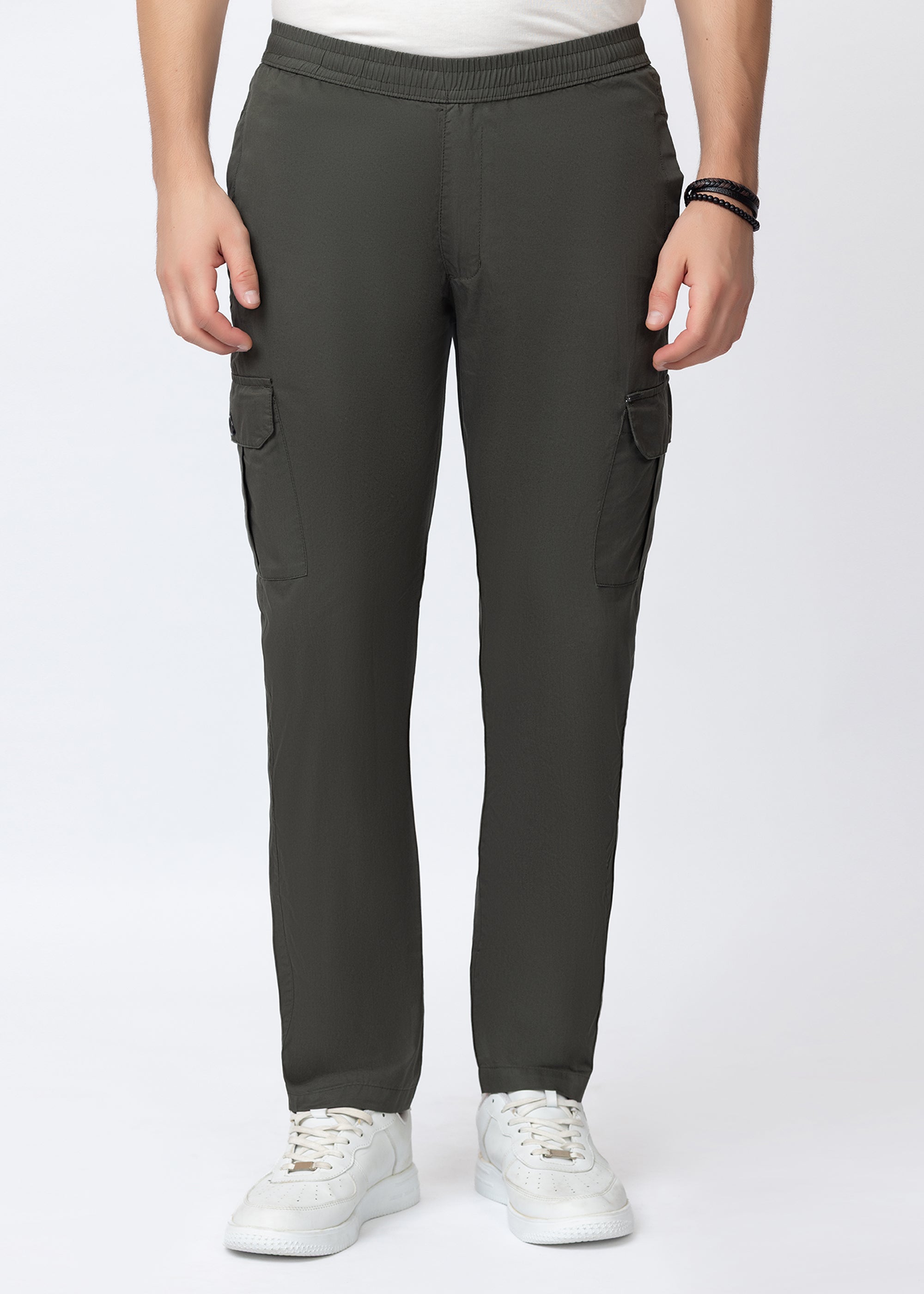 OLIVE COTTON CARGO UTILITY PANT