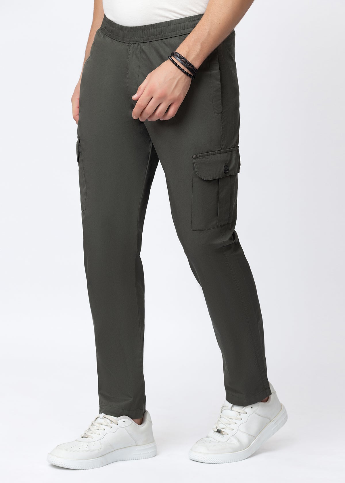 OLIVE COTTON CARGO UTILITY PANT