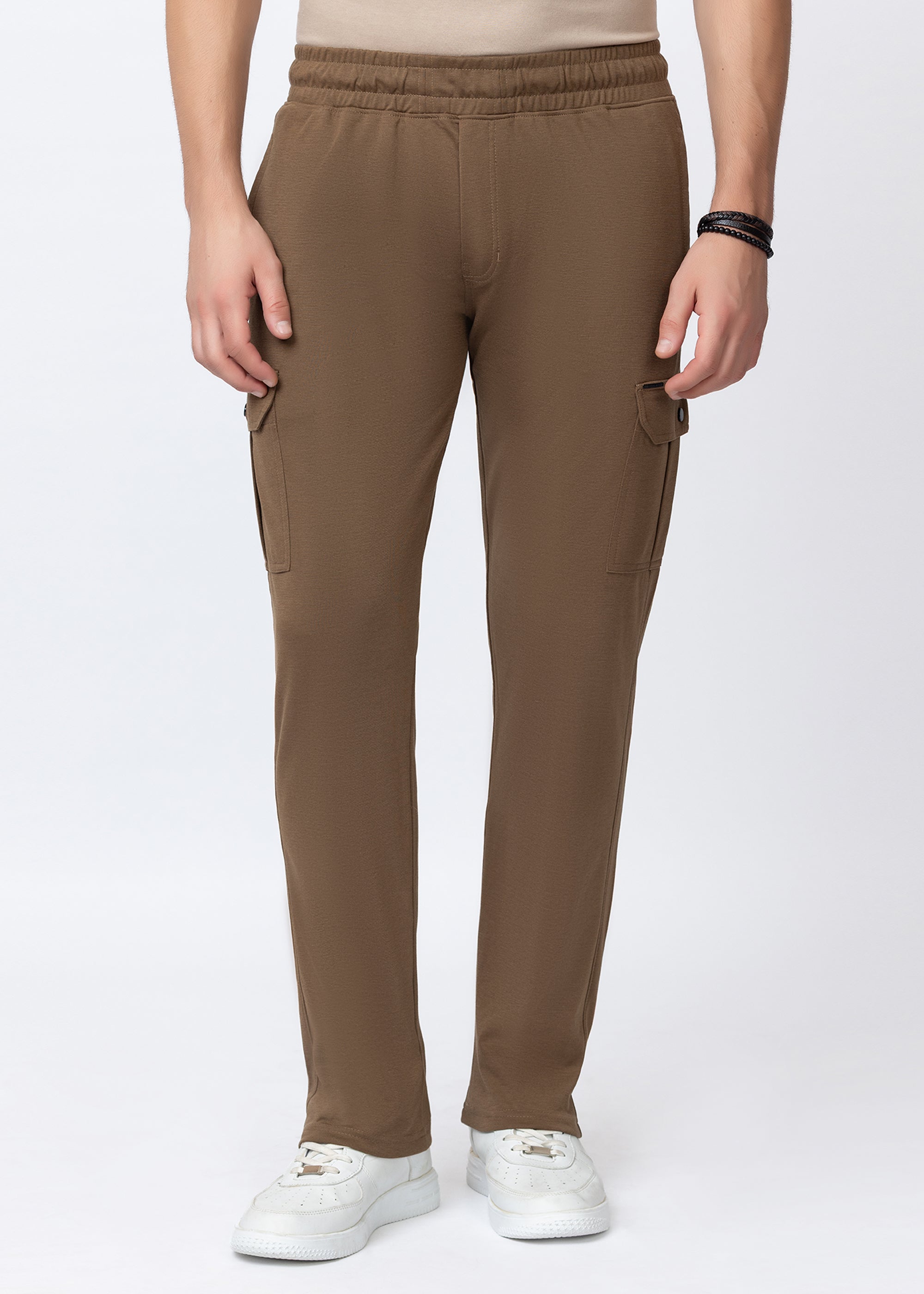 BROWN COTTON WASHED CARGO PANT