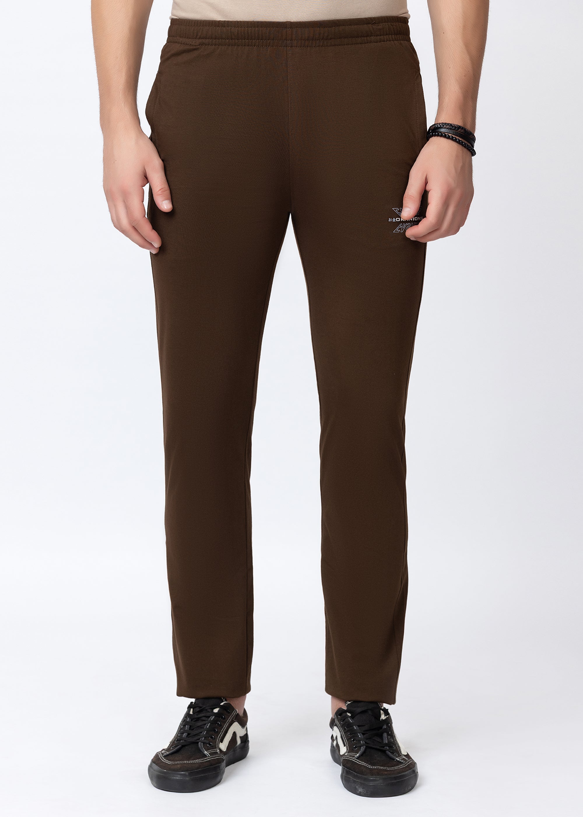 COFFEE COTTON BLENDED LOUNGE PANT