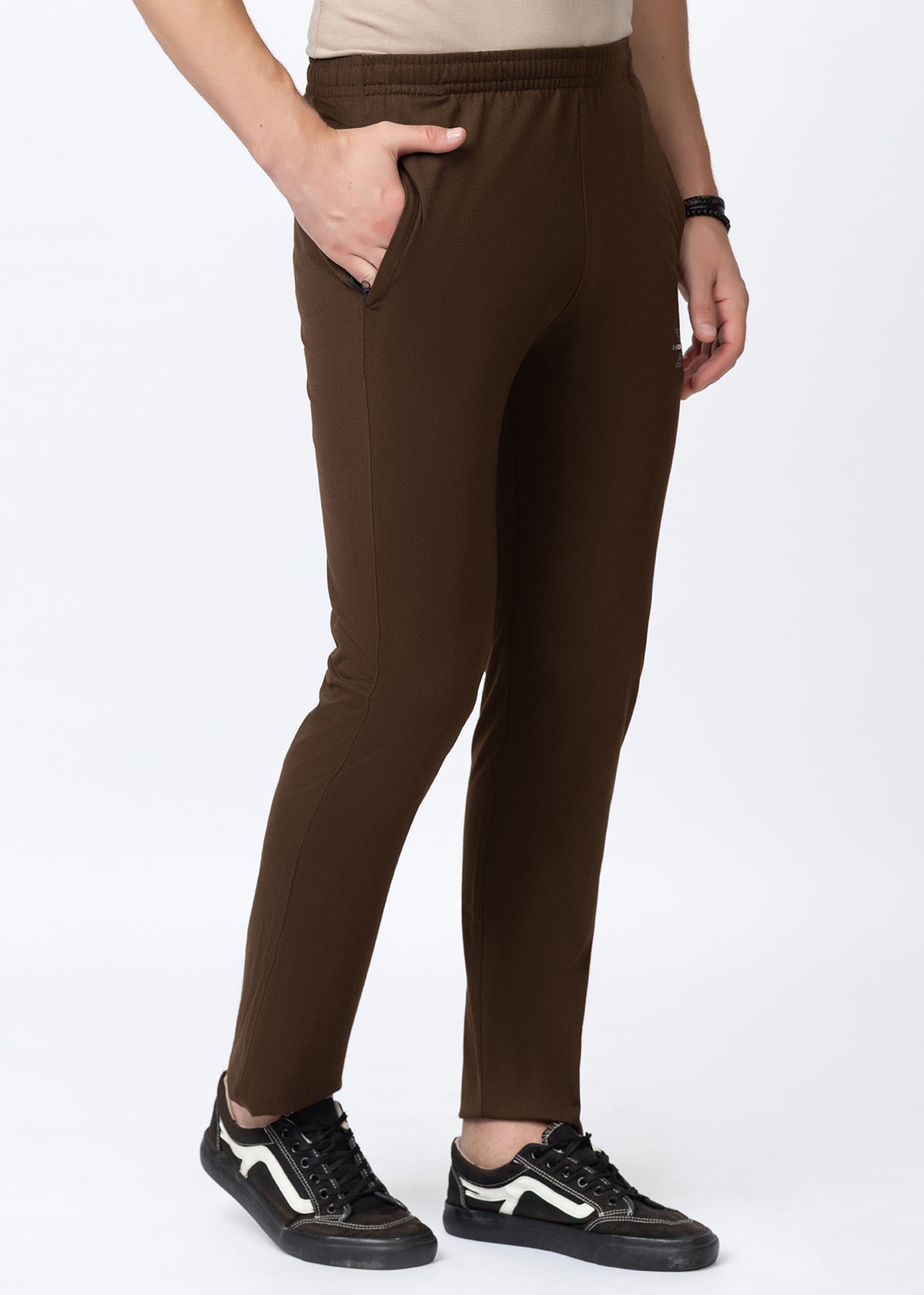 COFFEE COTTON BLENDED LOUNGE PANT