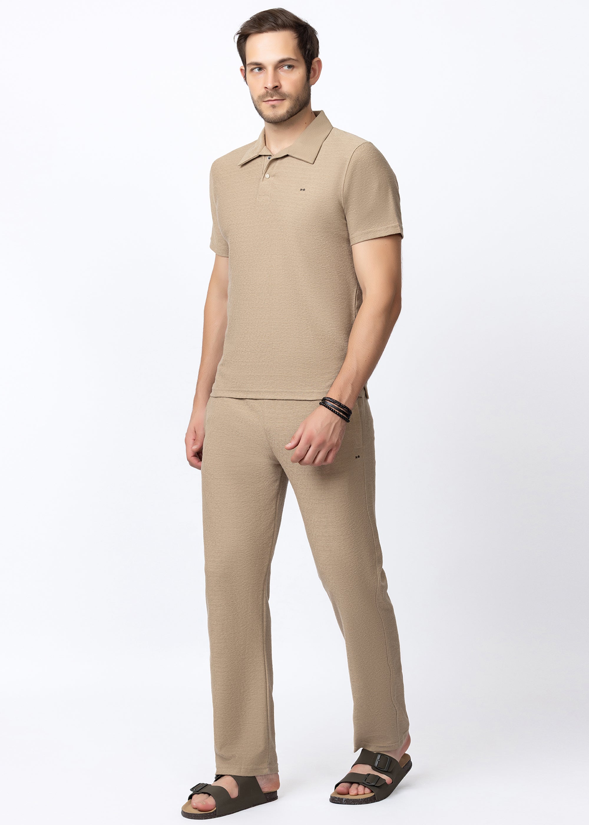 FAWN Textured Polo Co-ord Set