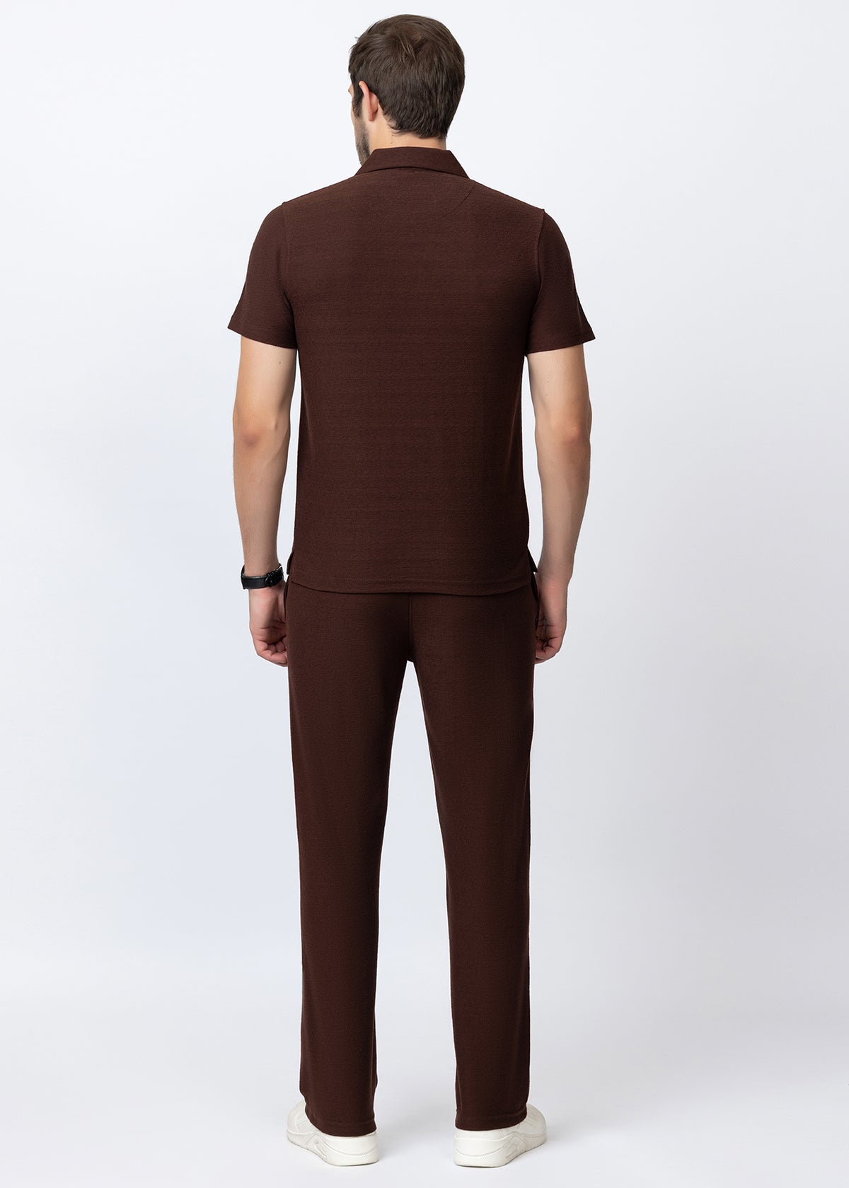 COFFEE Textured Polo Co-ord Set