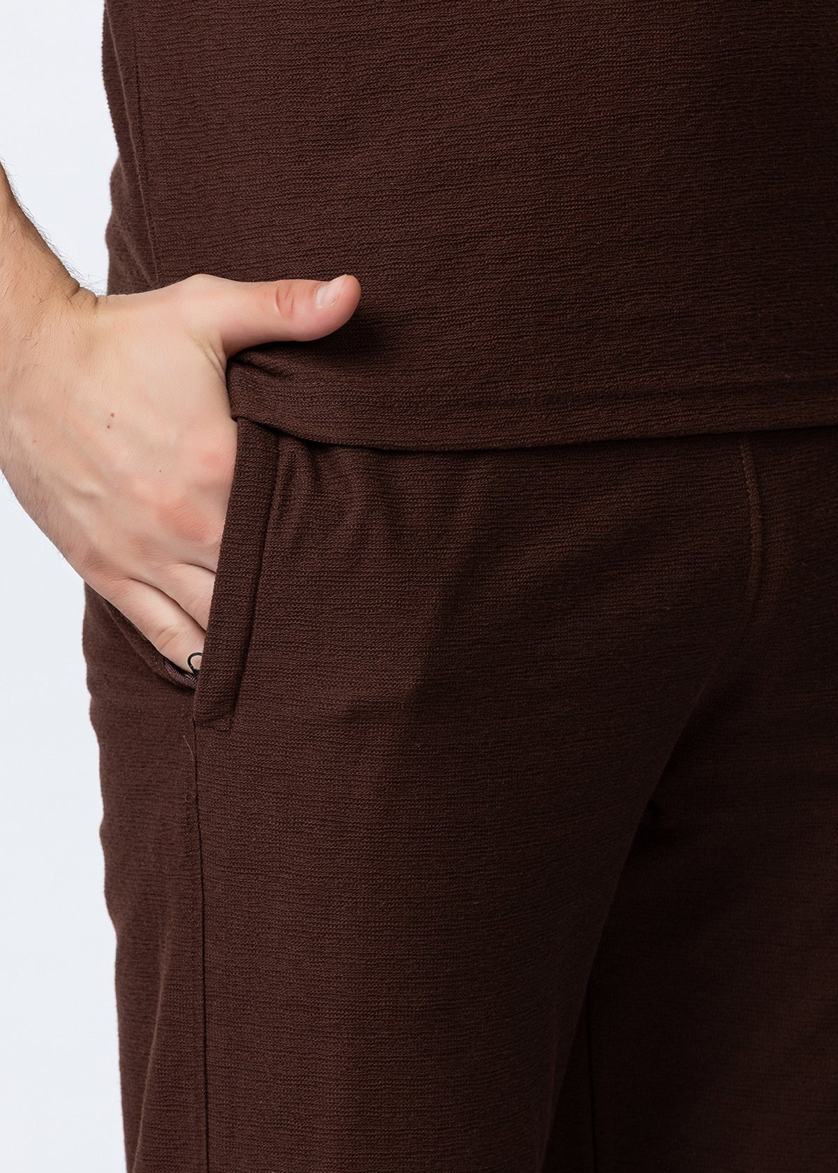 COFFEE Textured Polo Co-ord Set