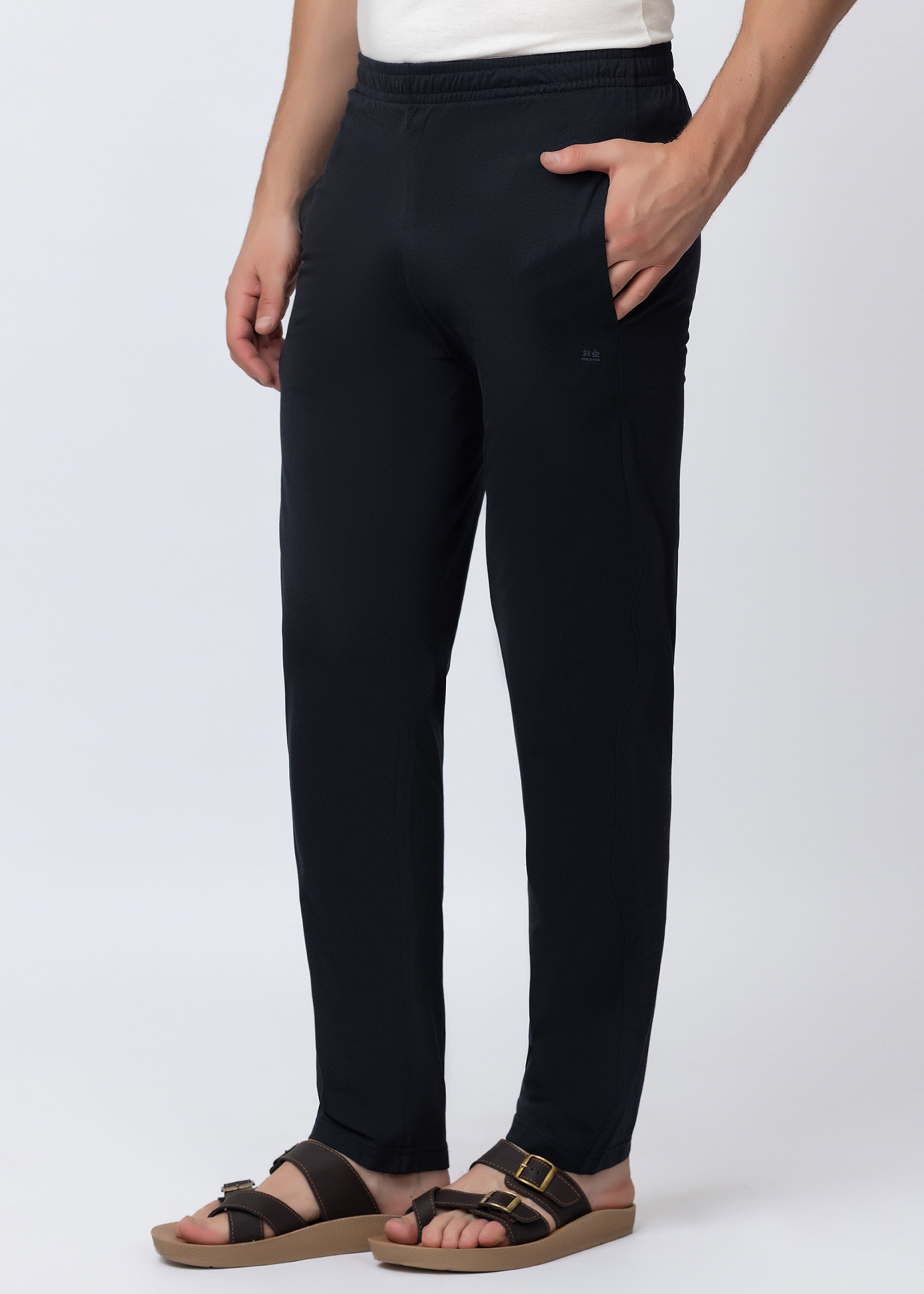NAVY COTTON BLENDED LOUNGE PANT