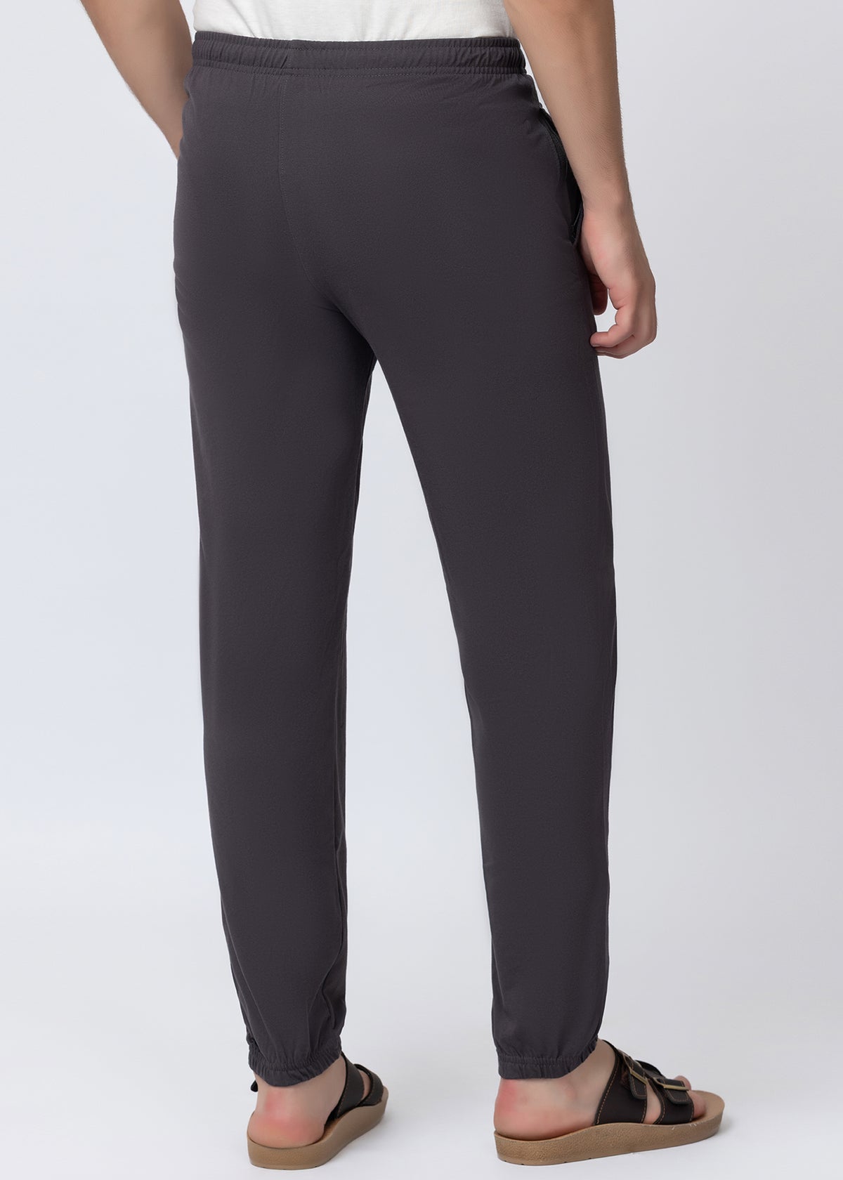 GREY COTTON BLENDED LOUNGE PANT