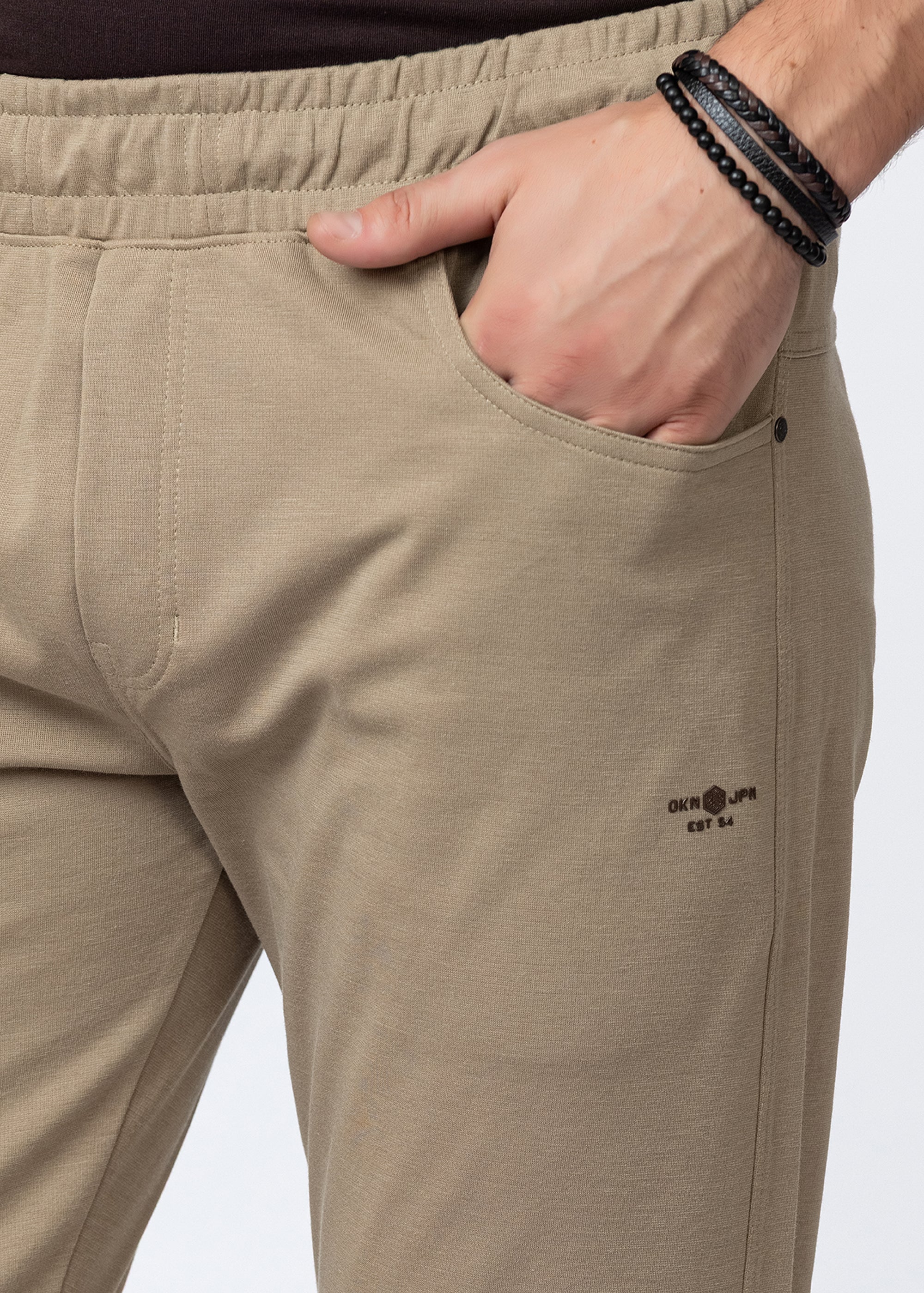Mouse Cotton Blended Athleisure Pant