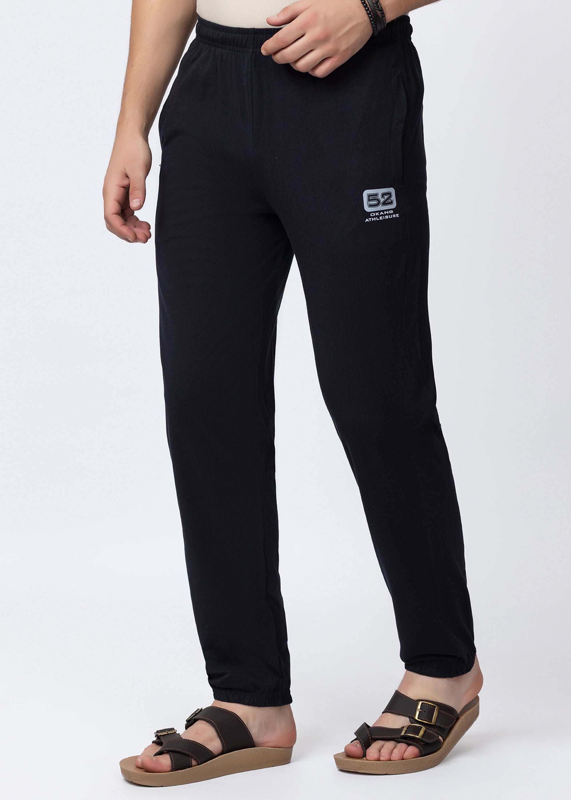 NAVY COTTON BLENDED LOUNGE PANT