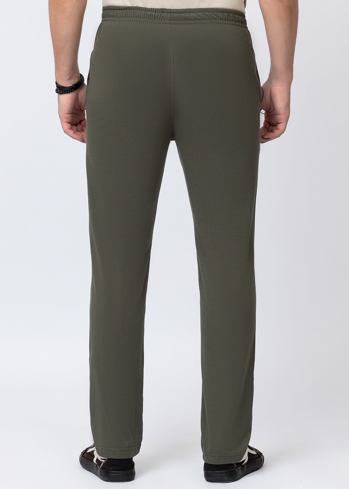 OLIVE COTTON BLENDED LOUNGE PANT
