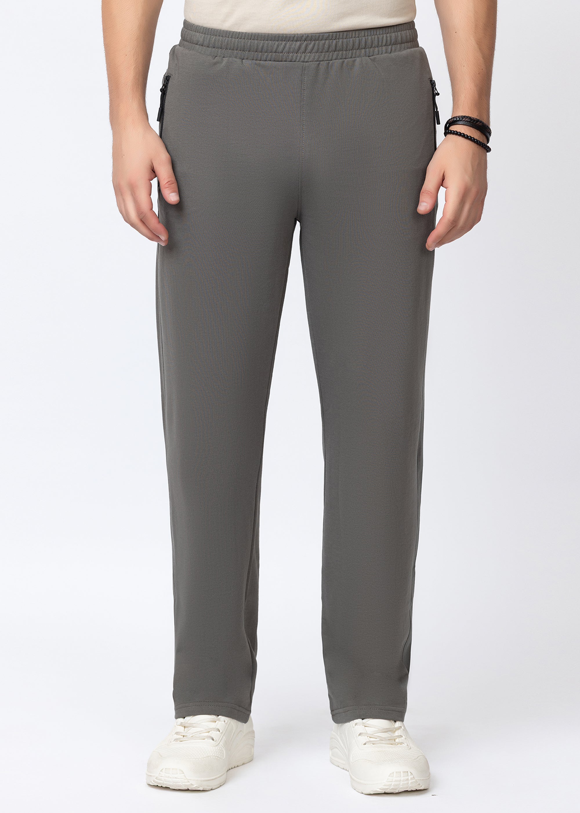 GREY COTTON BLENDED LOUNGE PANT