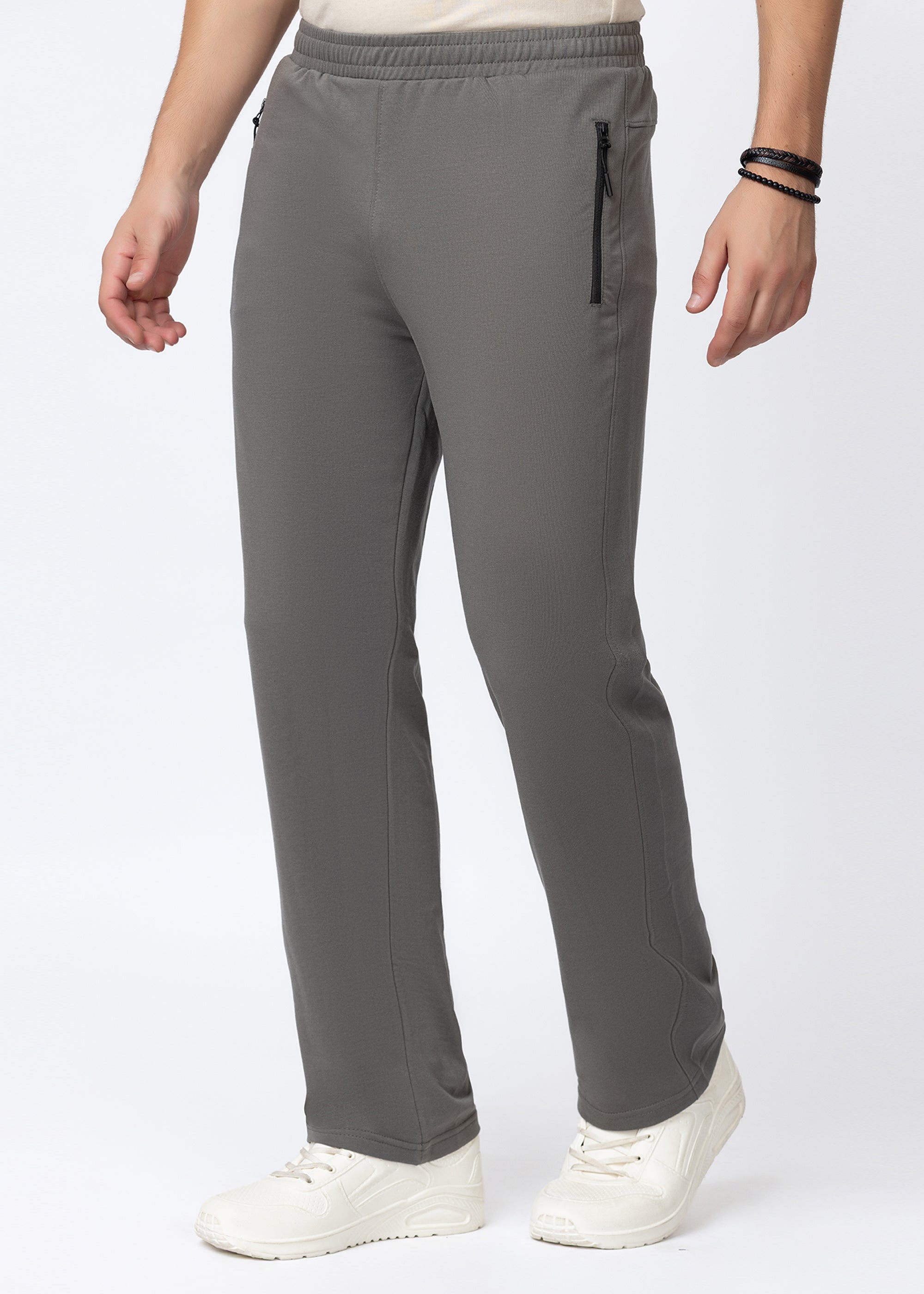 GREY COTTON BLENDED LOUNGE PANT