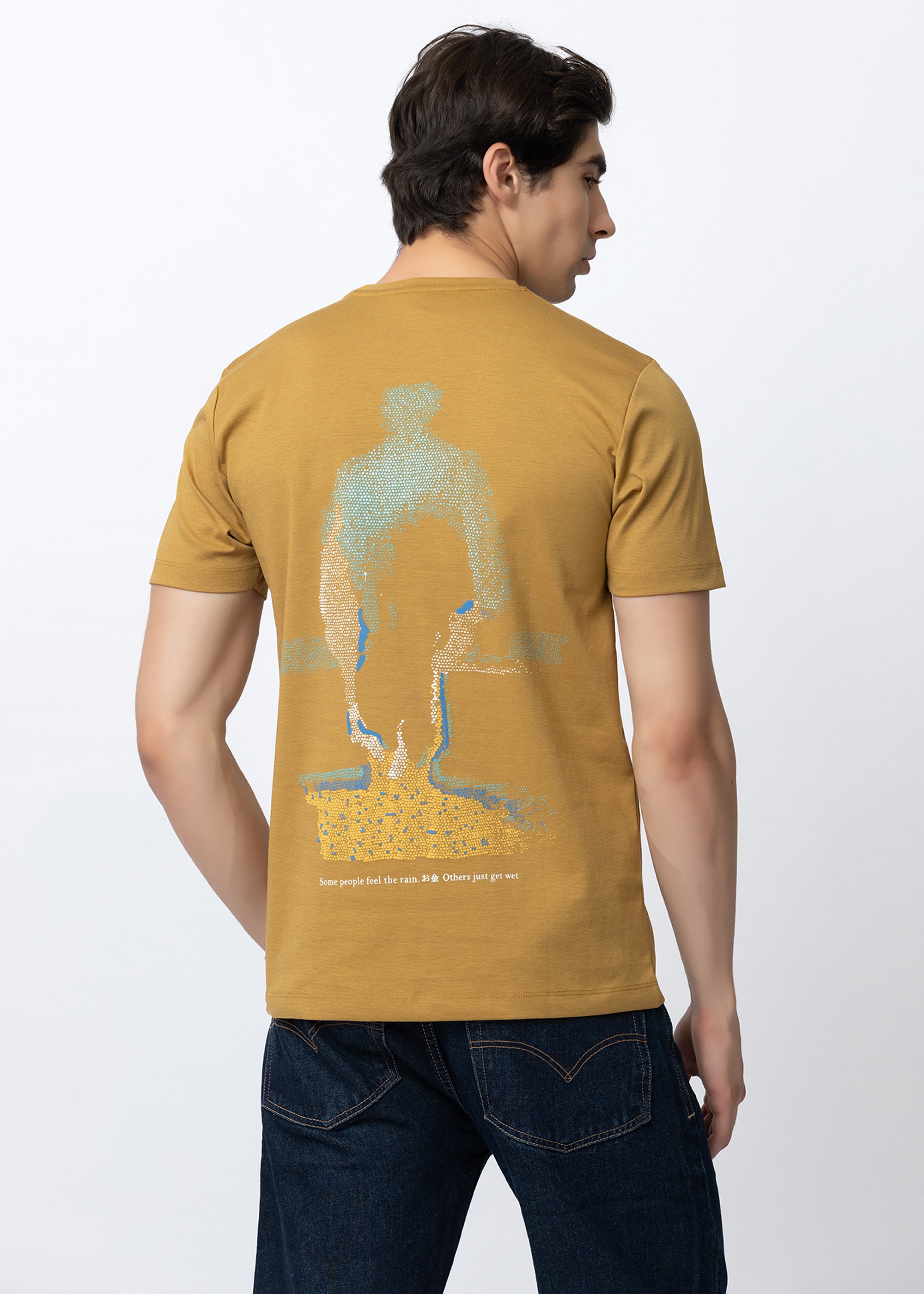 Mustard Graphic Crew Neck T-Shirt