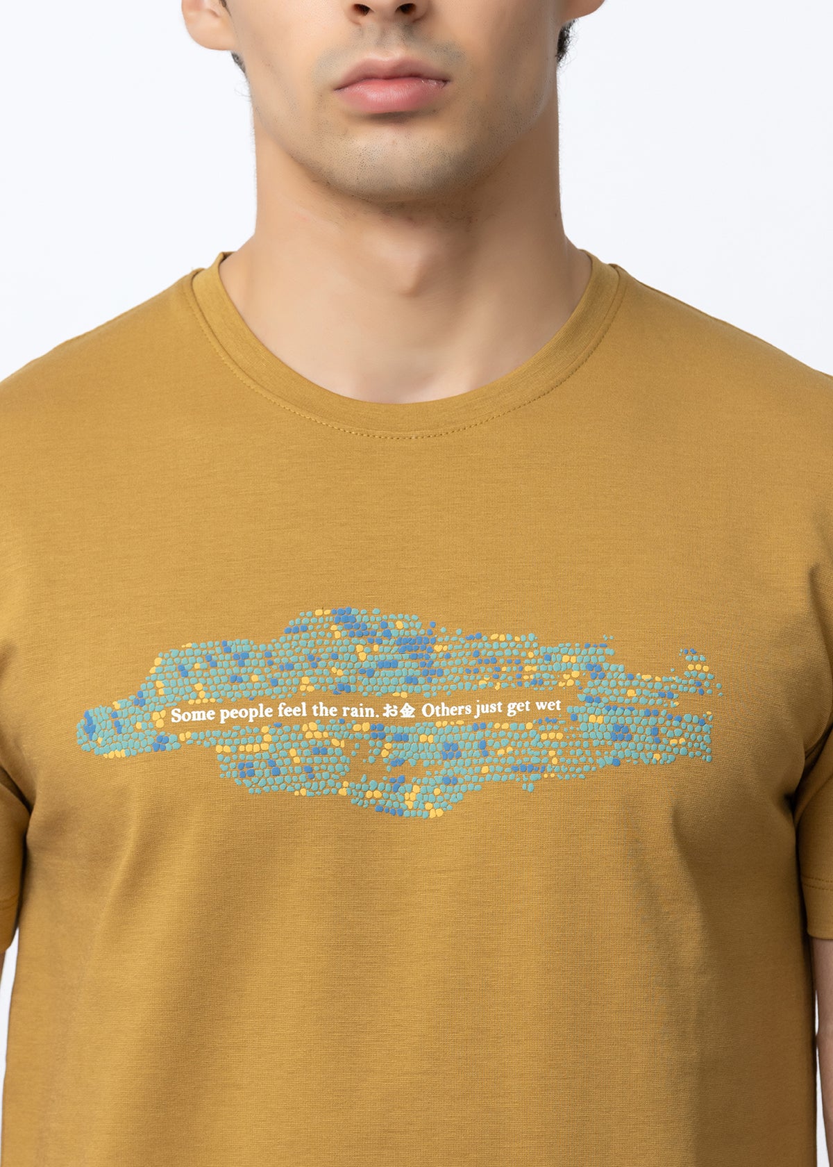 Mustard Graphic Crew Neck T-Shirt