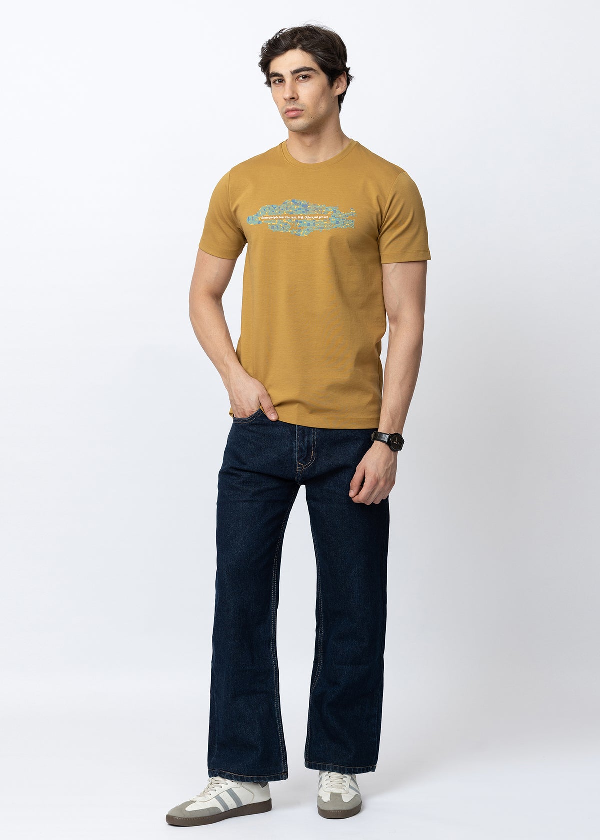Mustard Graphic Crew Neck T-Shirt