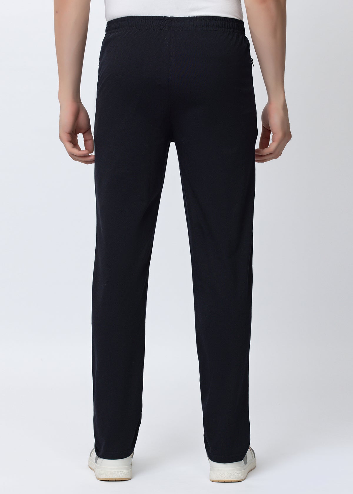 BLACK COTTON BLENDED LOUNGE PANT
