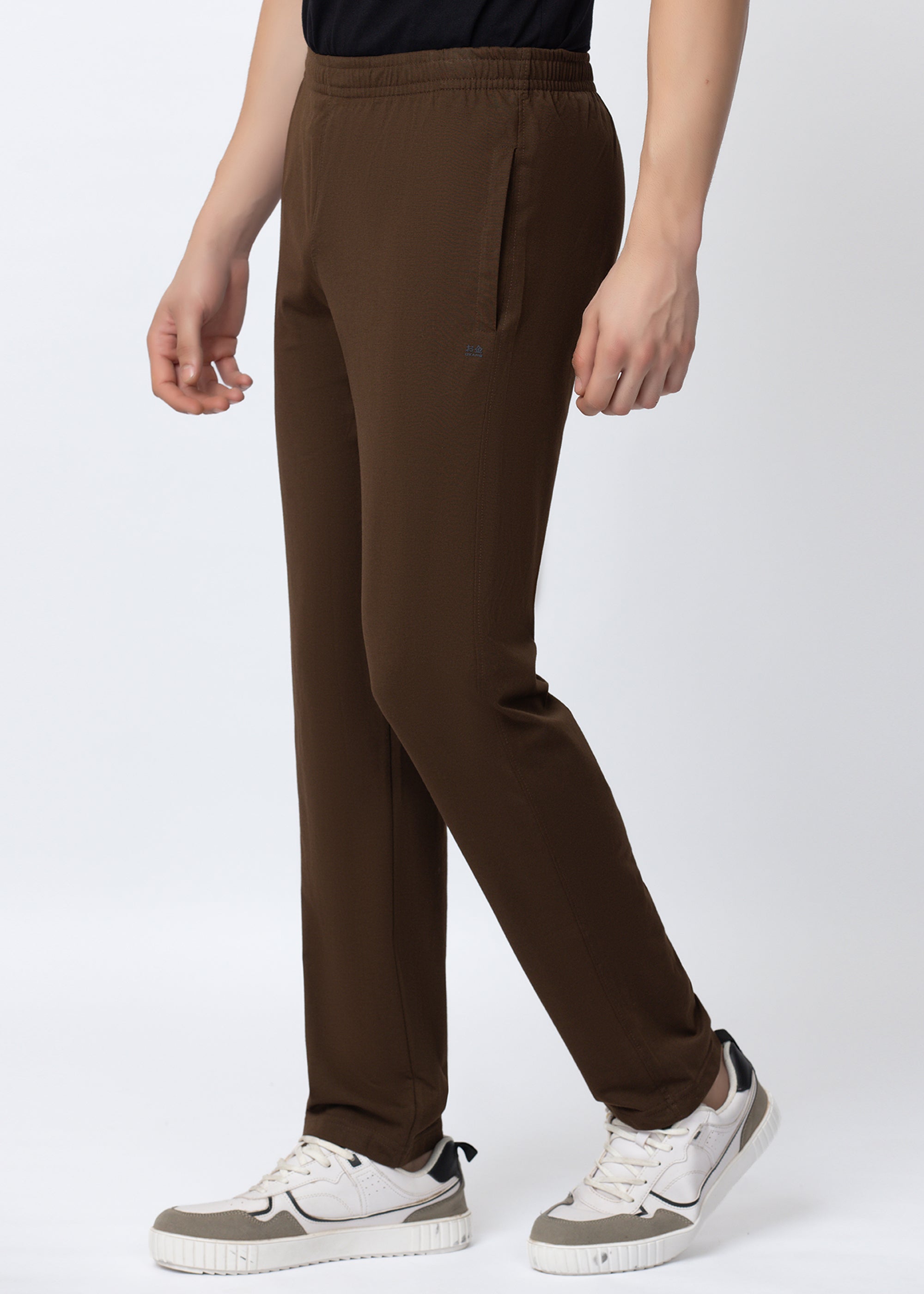 COFFEE COTTON BLENDED LOUNGE PANT