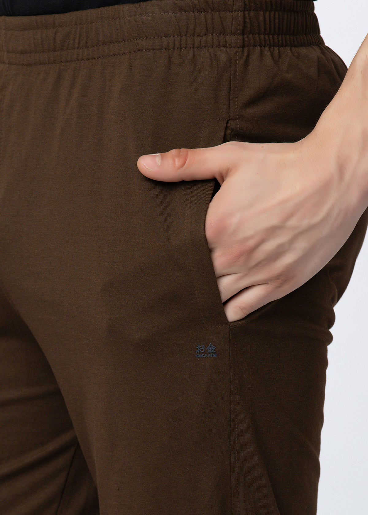 COFFEE COTTON BLENDED LOUNGE PANT