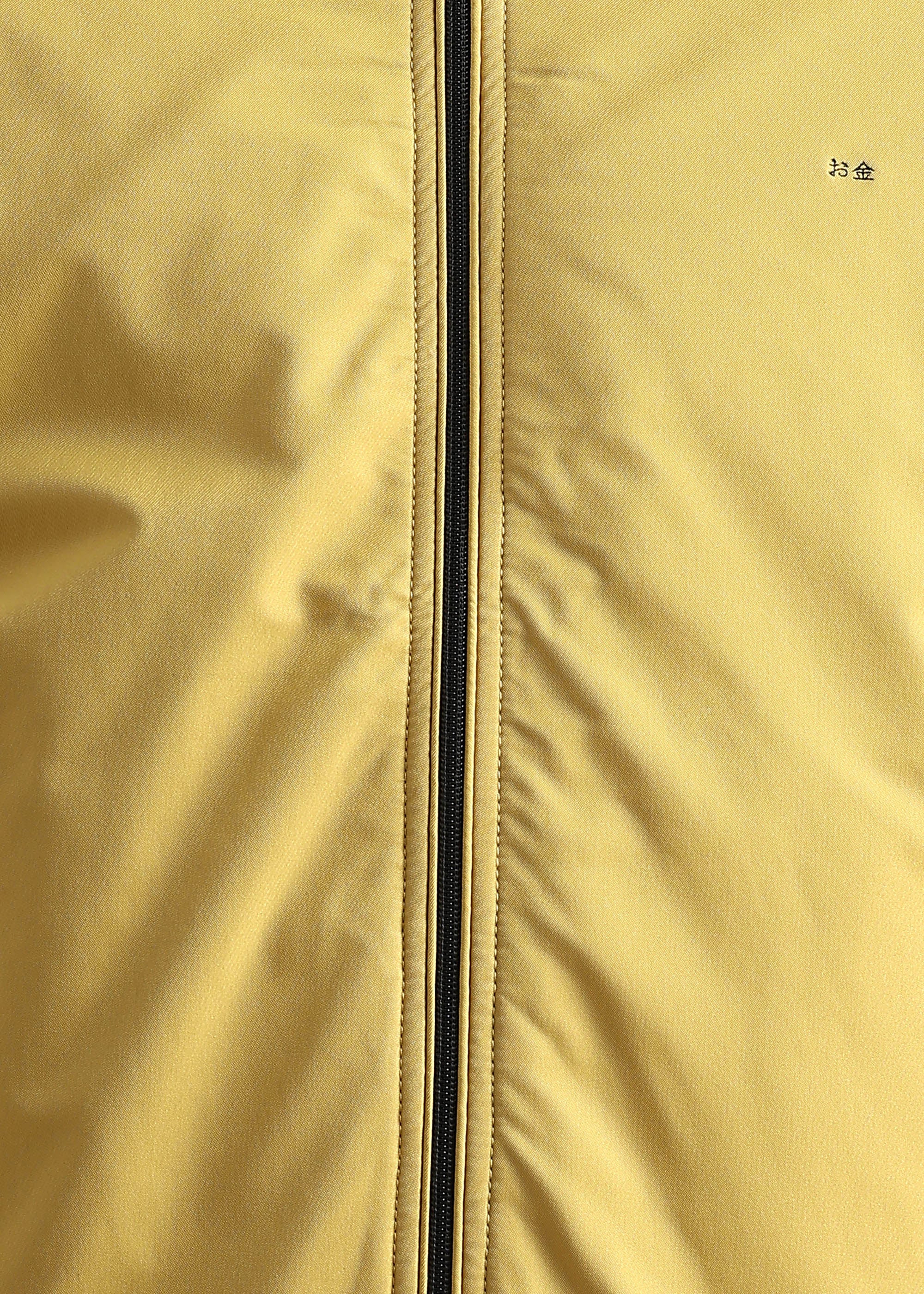 MUSTARD SOLID REVERSIBLE FAUX COTTON FULL SLEEVE JACKET