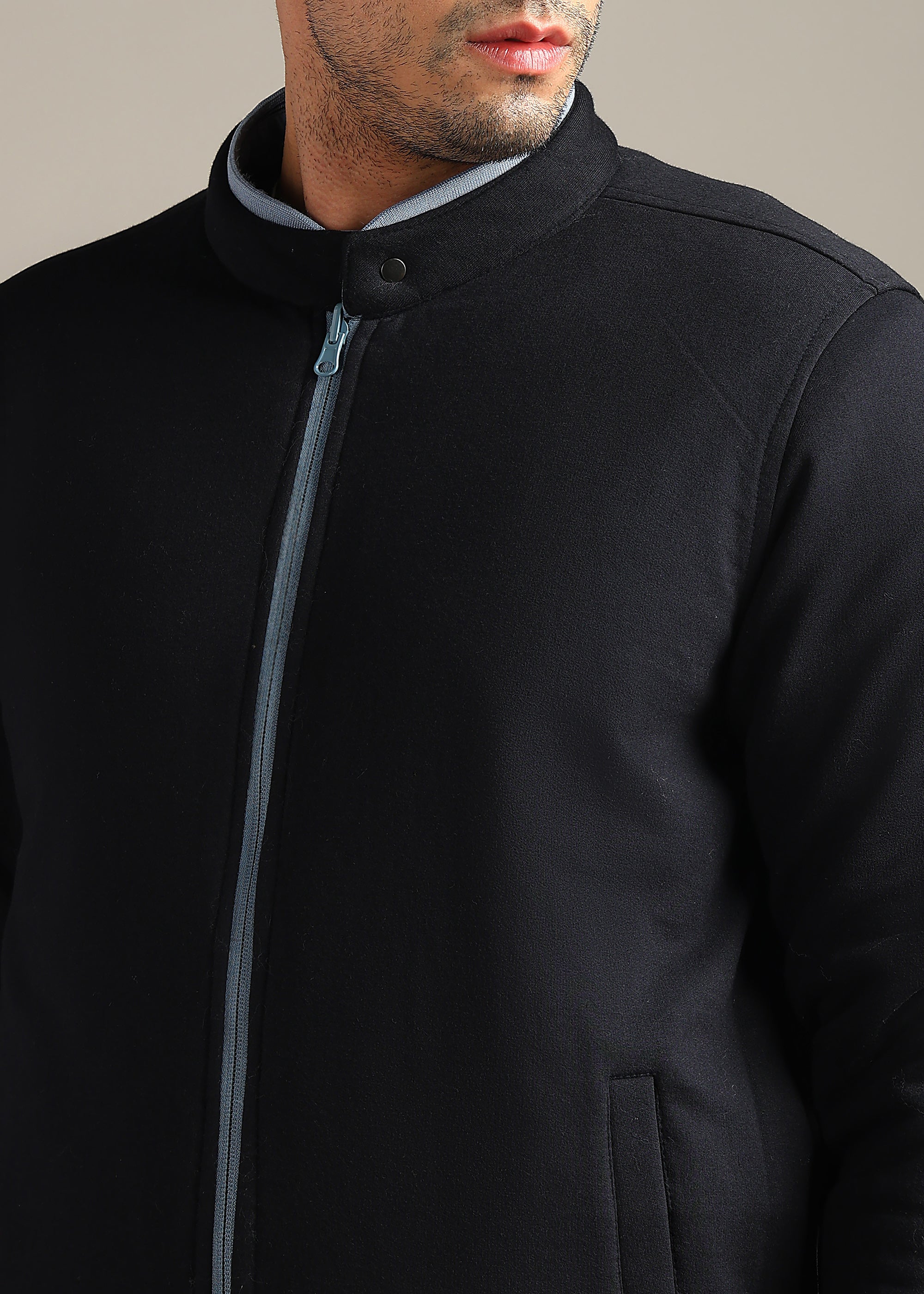 SKY SOLID NYLON REVERSIBLE WITH SWEAT SHIRT INSIDE