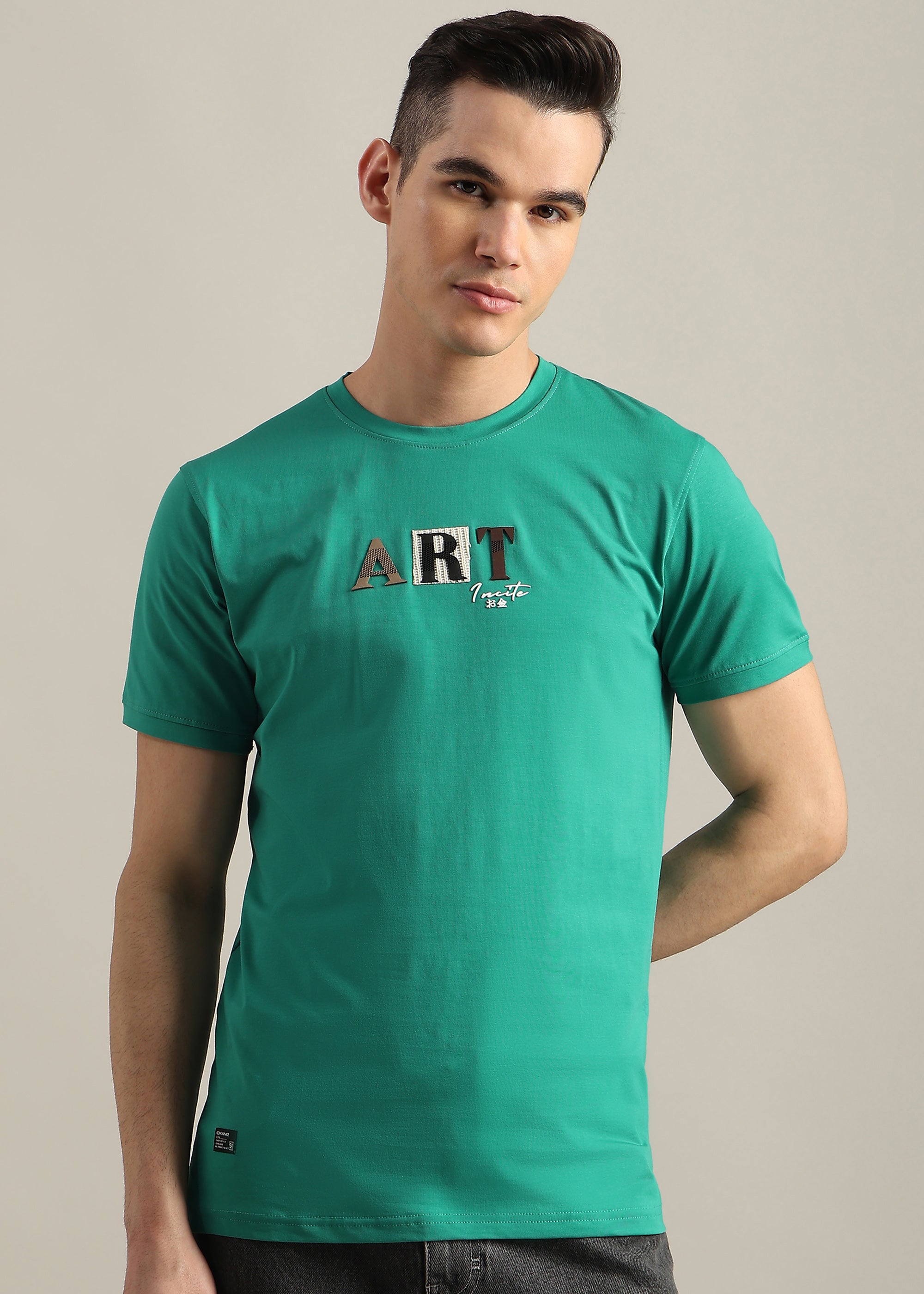 GREEN PREMIUM COTTON ELASTEN T-SHIRT