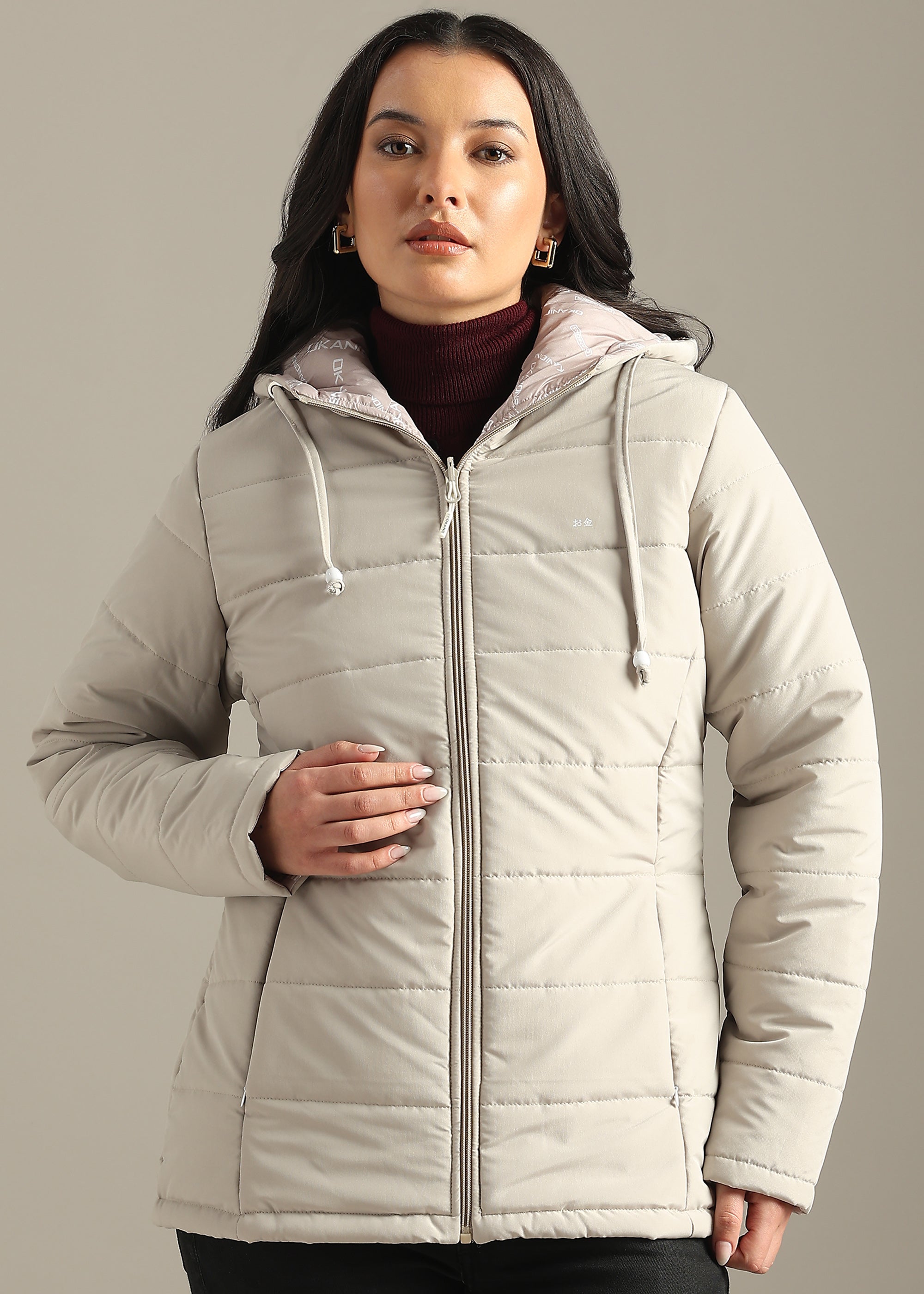 STONE NYLON REVERSIBLE WEIGHTLESS WARMTH + FULL SLEEVE JACKET