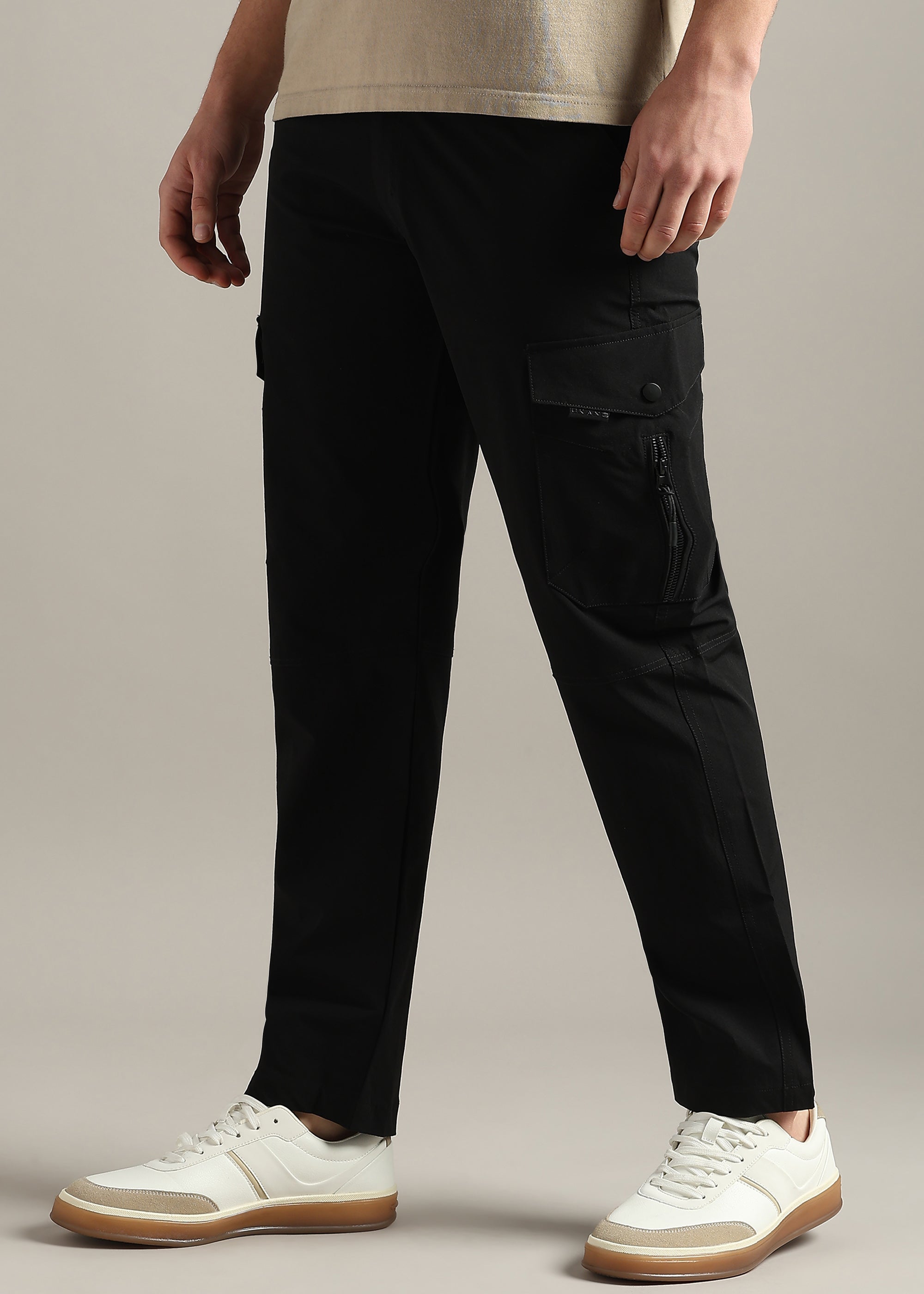 BLACK PREMIUM NYLON BLENDED CARGO PANT