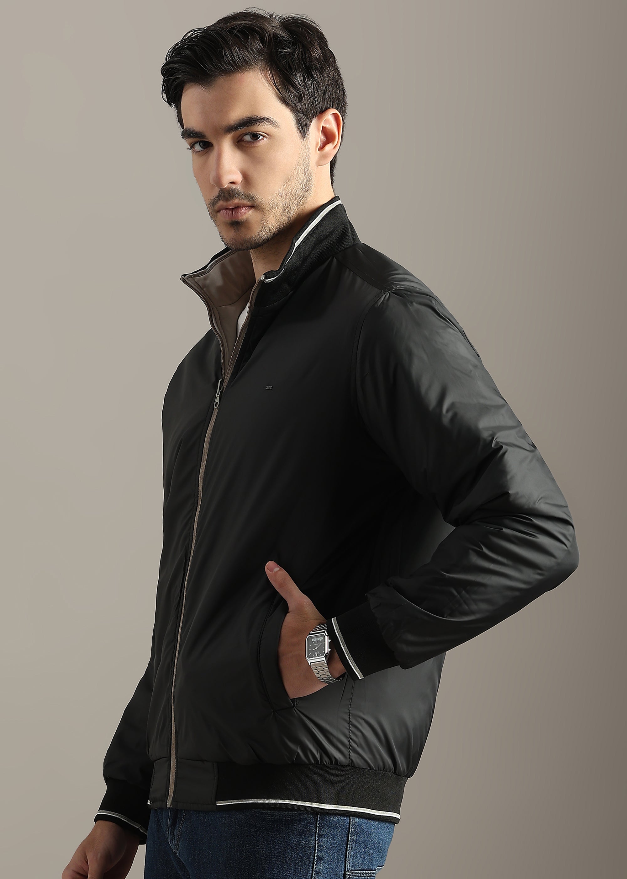 STONE SOLID REVERSIBLE MID WEIGHT FULL SLEEVE JACKET