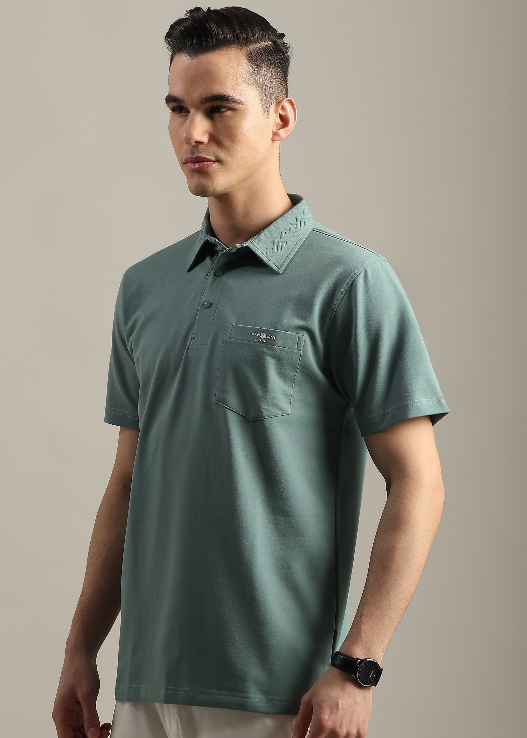 GREEN PREMIUM STRUCTURED POLO SHIRT