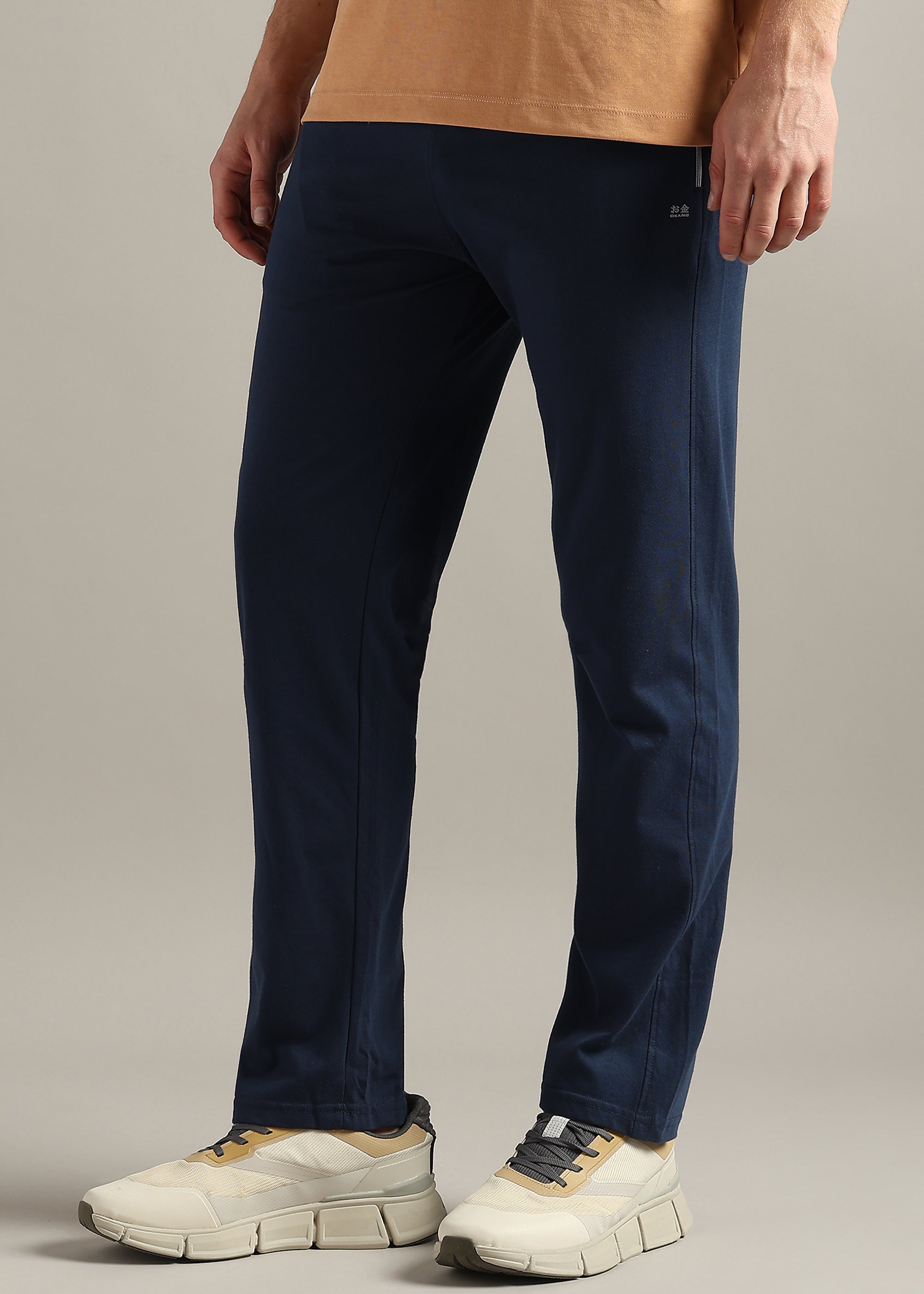 DENIM SOLID COTTON BLENDED LOUNGE PANT