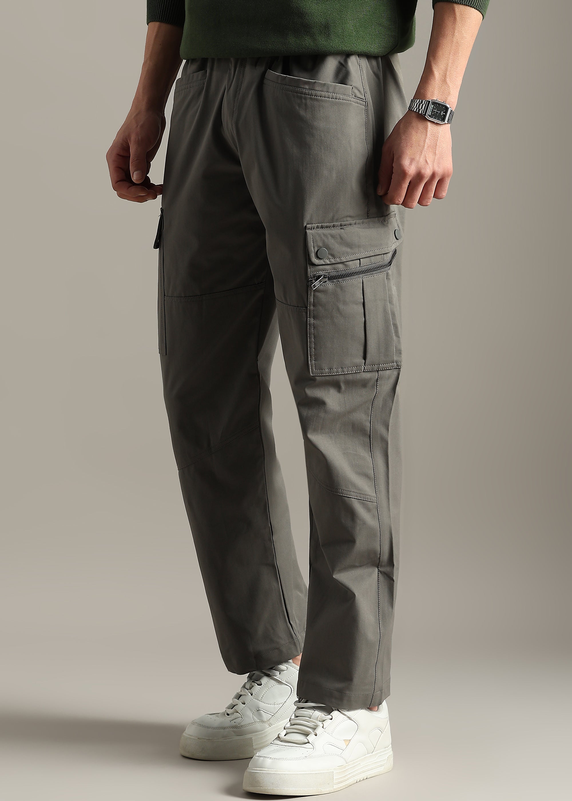 MOUSE NYLON BLENDED ELASTANE CARGO PANT