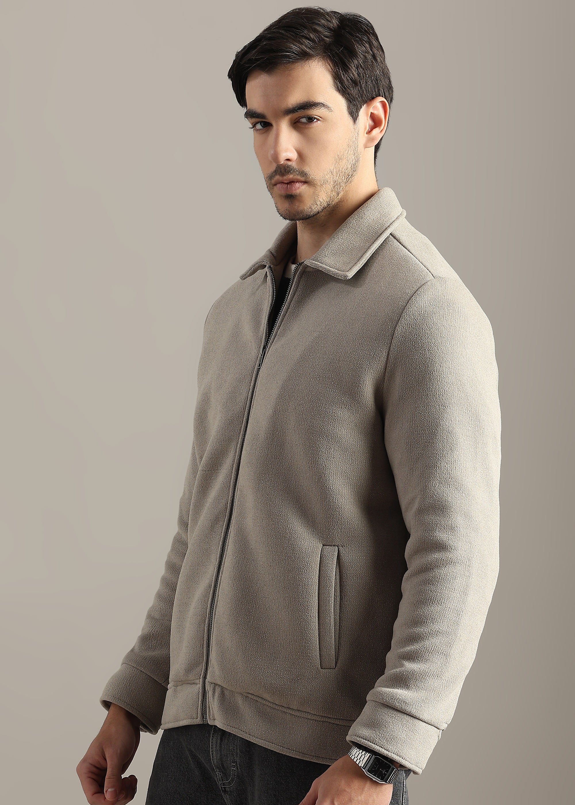 FAWN STRUCTURED BLOUSON FULL SLEEVE JACKET